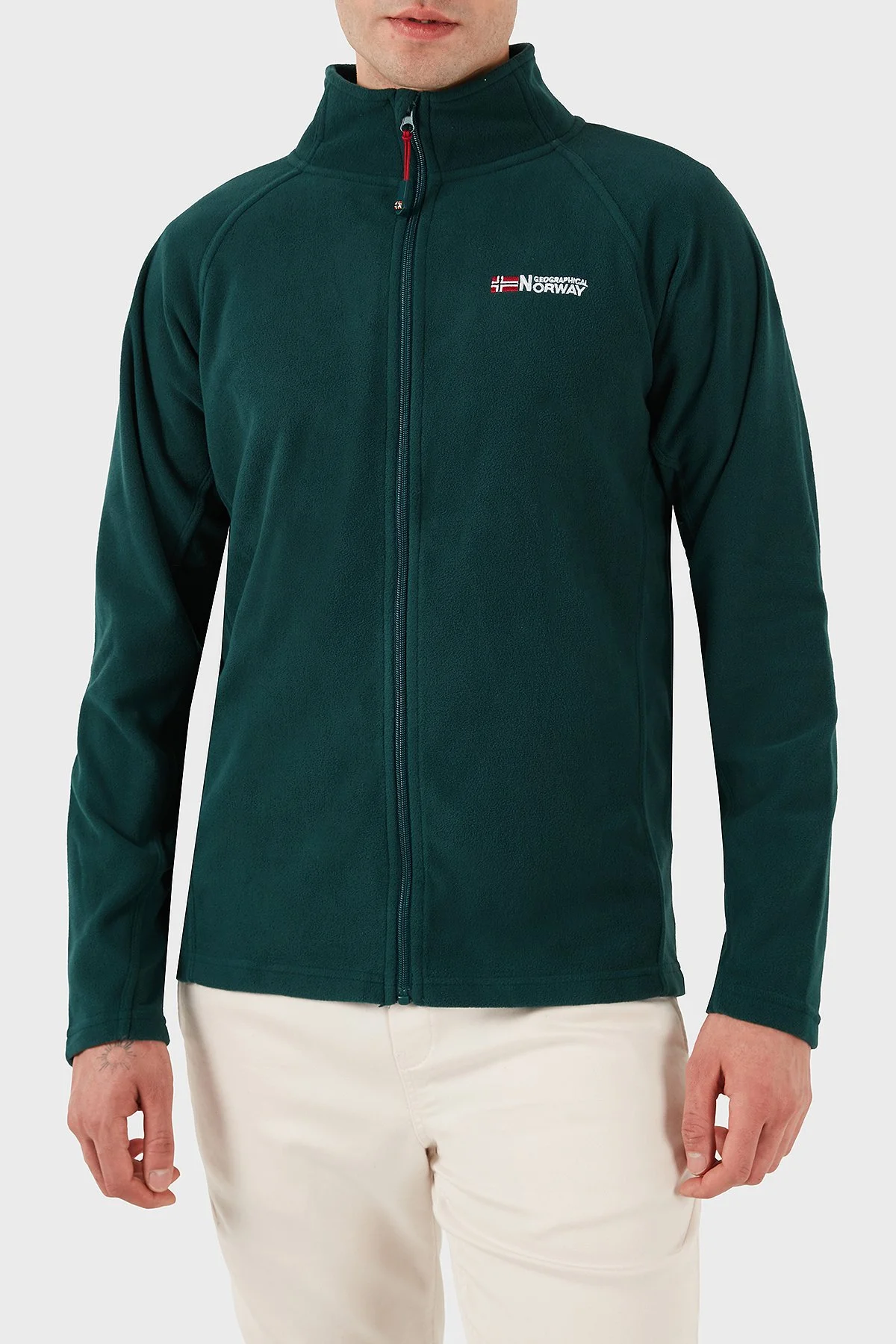 Norway Geographical Yumuşak Dokulu Soğuğa Dayanıklı Outdoor Erkek Polar TUG YEŞİL - 1