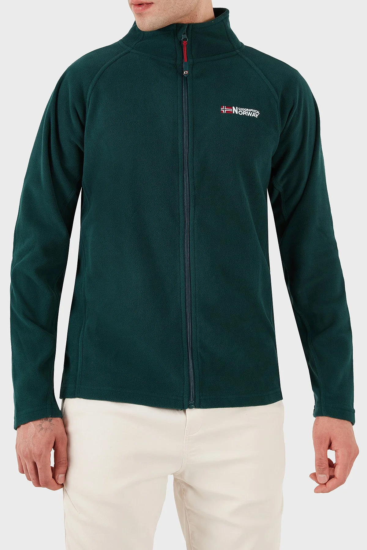 Norway Geographical Yumuşak Dokulu Soğuğa Dayanıklı Outdoor Erkek Polar TUG YEŞİL - 4