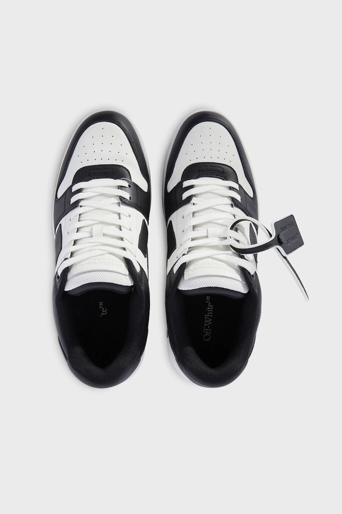 Off-White Deri Ok Tasarımlı Sneaker Erkek Ayakkabı OMIA189C99LEA007 0110 SİYAH-BEYAZ - 10