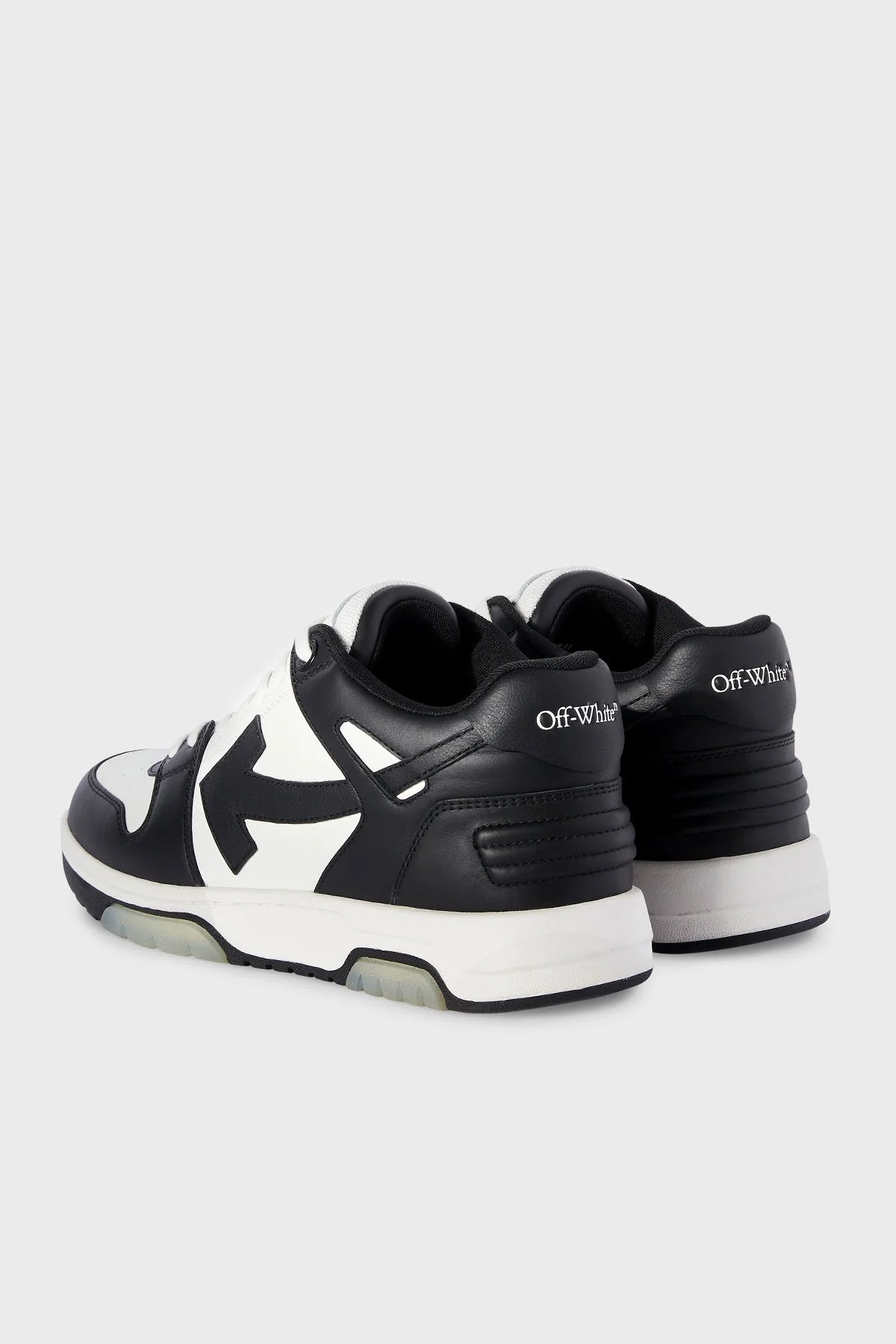 Off-White Deri Ok Tasarımlı Sneaker Erkek Ayakkabı OMIA189C99LEA007 0110 SİYAH-BEYAZ - 11
