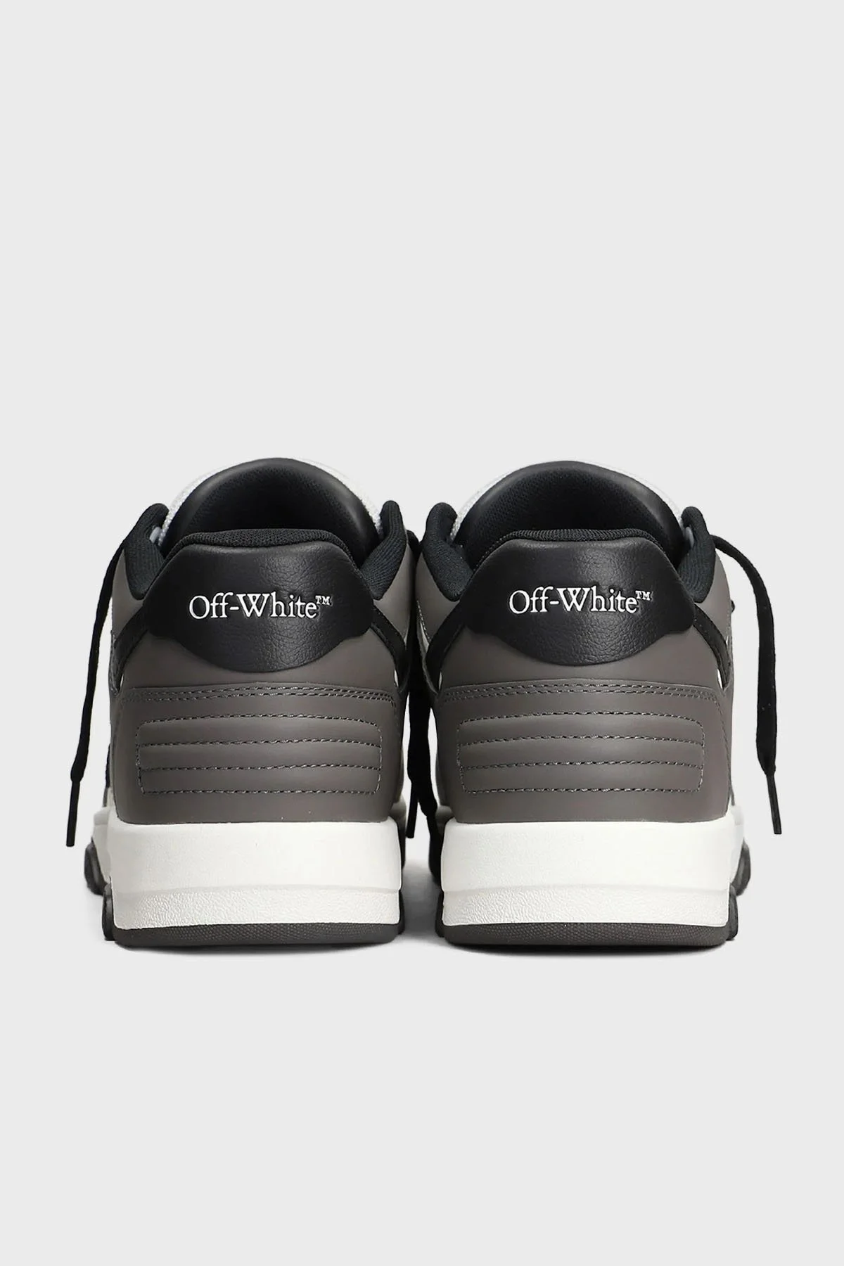 Off-White Deri Ok Tasarımlı Sneaker Erkek Ayakkabı OMIA189C99LEA013 0710 GRİ-BEYAZ - 9