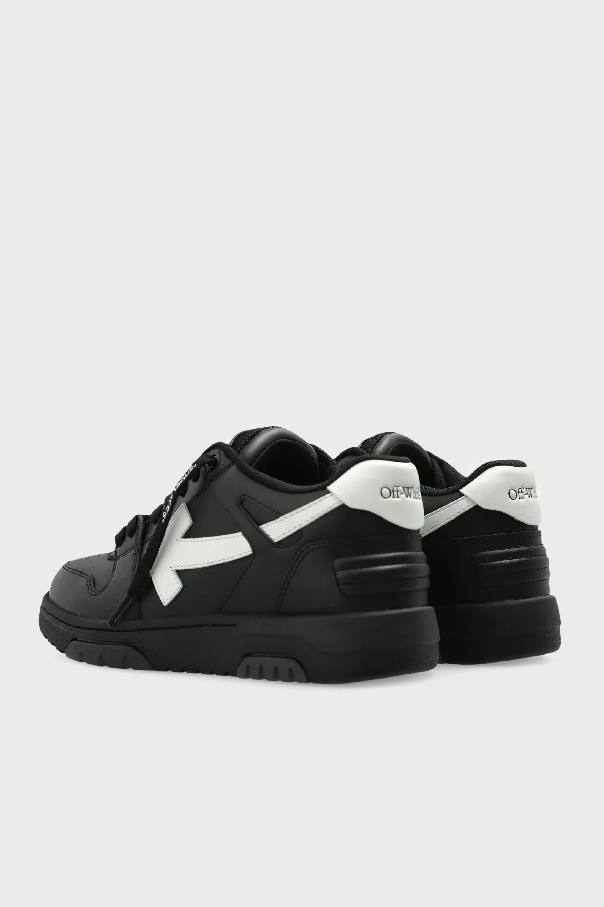 Off-White Deri Ok Tasarımlı Sneaker Erkek Ayakkabı OMIA189C99LEA019 1001 SİYAH - 3