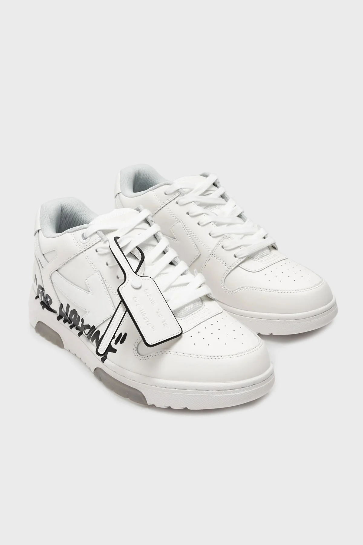 Off-White Deri Yazı Baskılı Sneaker Erkek Ayakkabı OMIA189C99LEA01A 0110 BEYAZ - 10
