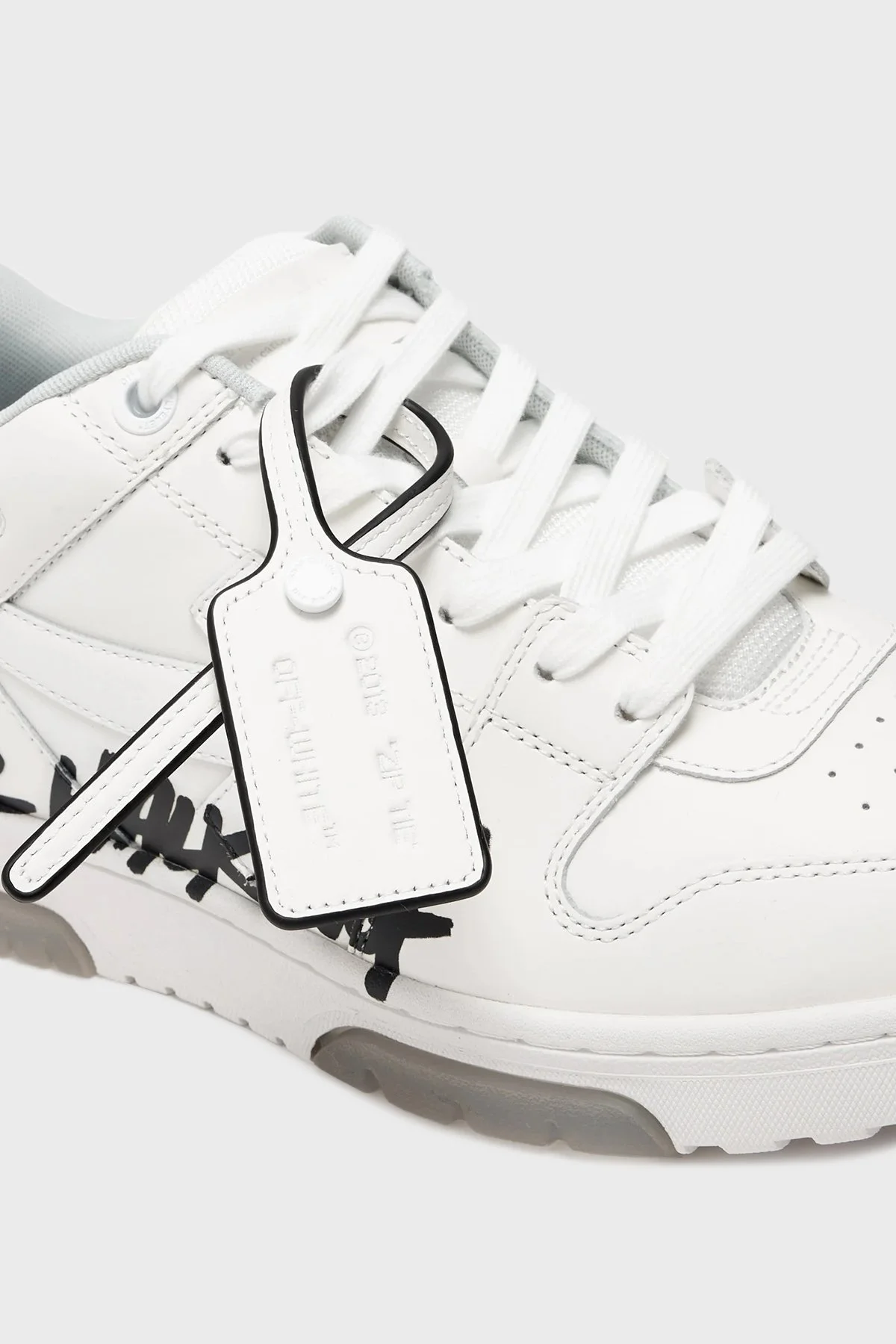Off-White Deri Yazı Baskılı Sneaker Erkek Ayakkabı OMIA189C99LEA01A 0110 BEYAZ - 13