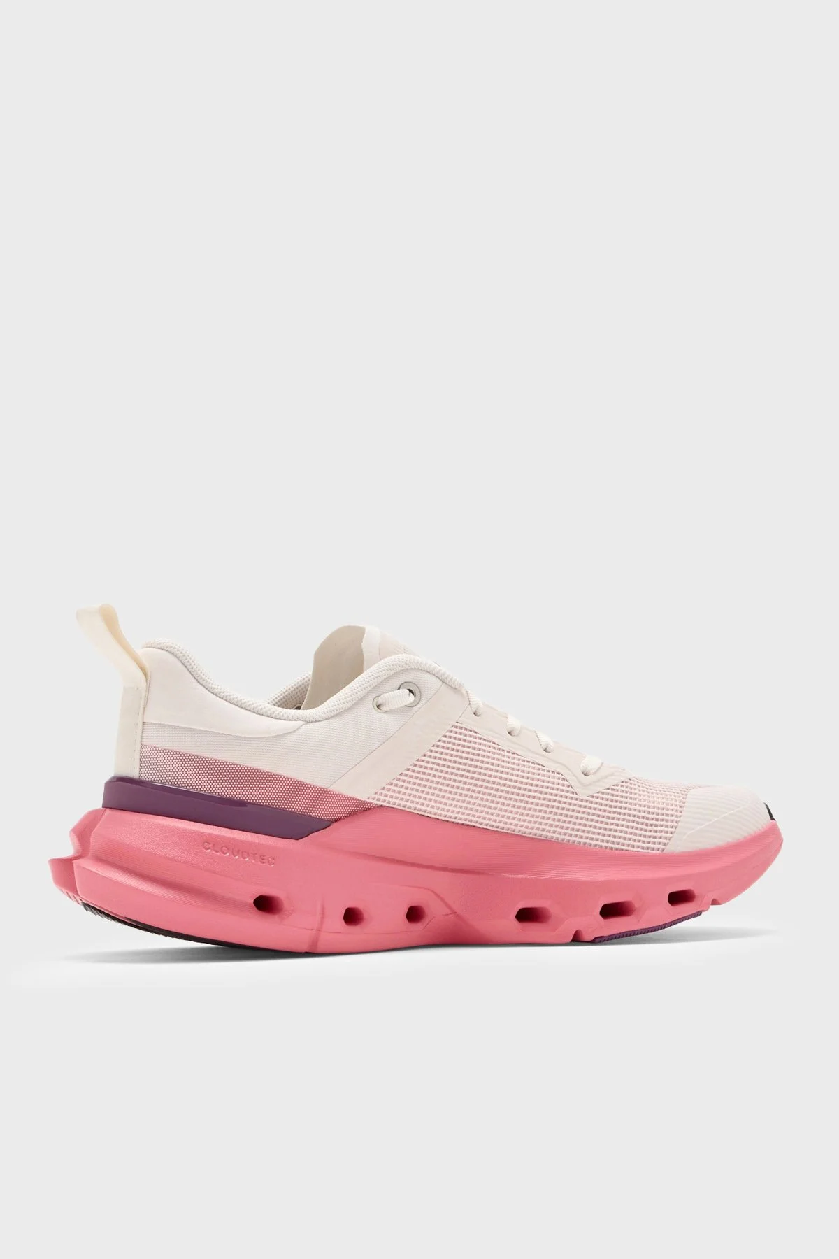 On Logolu Bağcıklı Sneaker Kadın Ayakkabı 3WF30325121 Ekru-pembe - 4