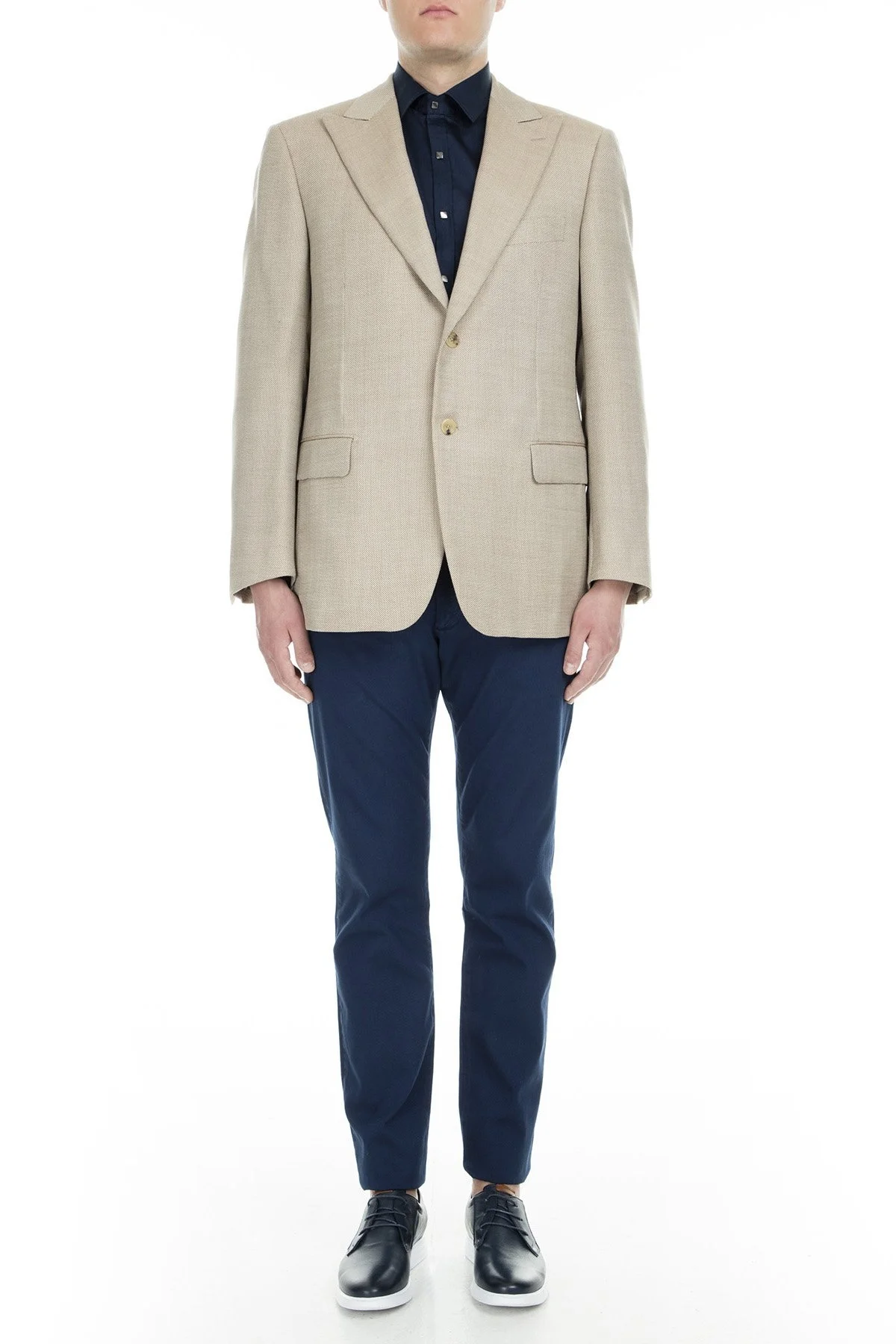 Pal Zileri Regular Fit Düğmeli Çift Yırtmaçlı Erkek Ceket ZOX6412129500 BEJ - 4