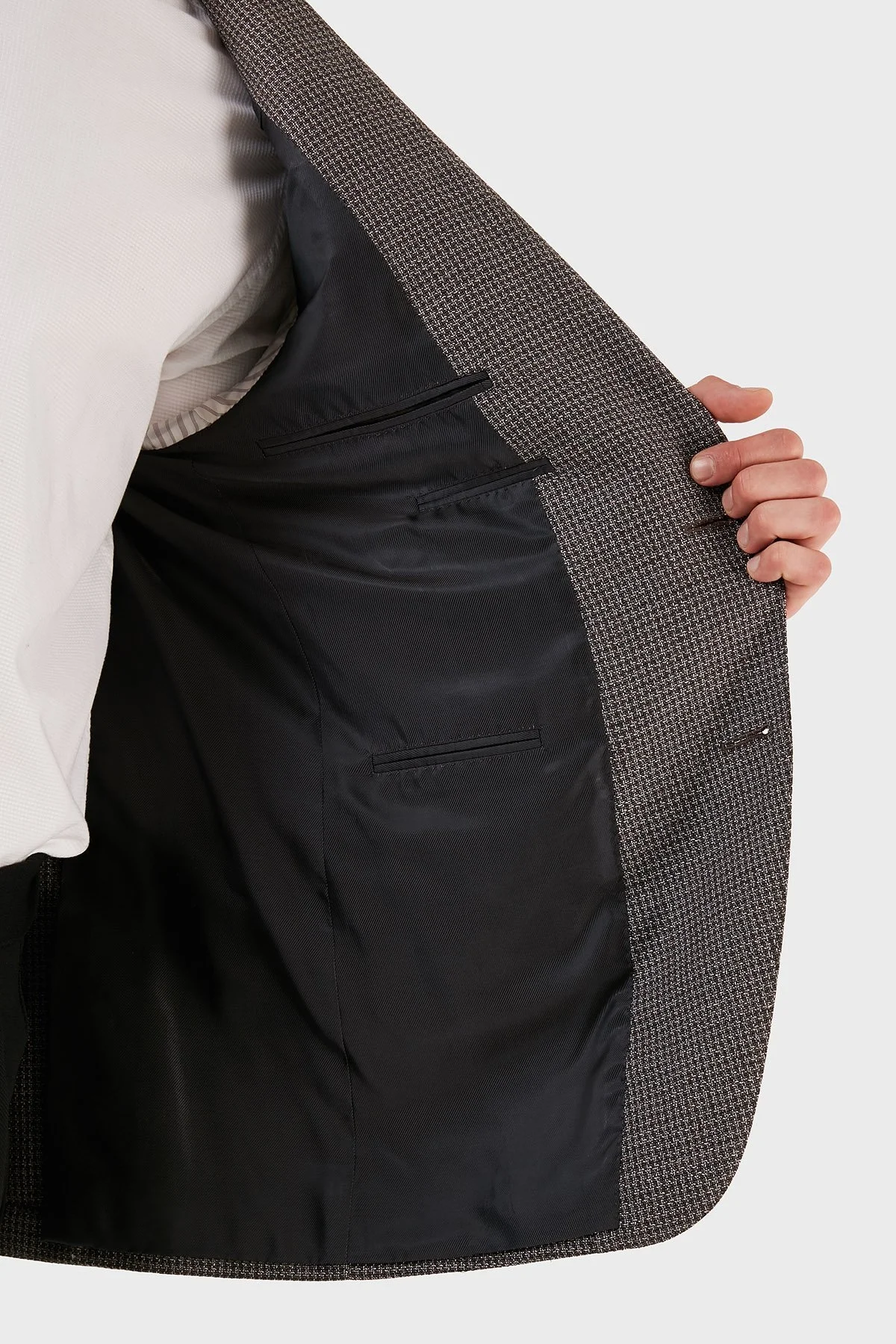 Pal Zileri Yün ve İpek Karışımlı Blazer Erkek Ceket ZOXK32G622293941C08 KAHVE - 5