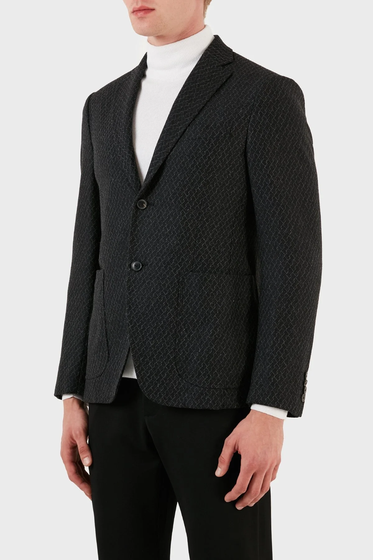 Pal Zileri Yünlü Kışlık Blazer Erkek Ceket ZOXHP2I061268368C01 SİYAH - 3