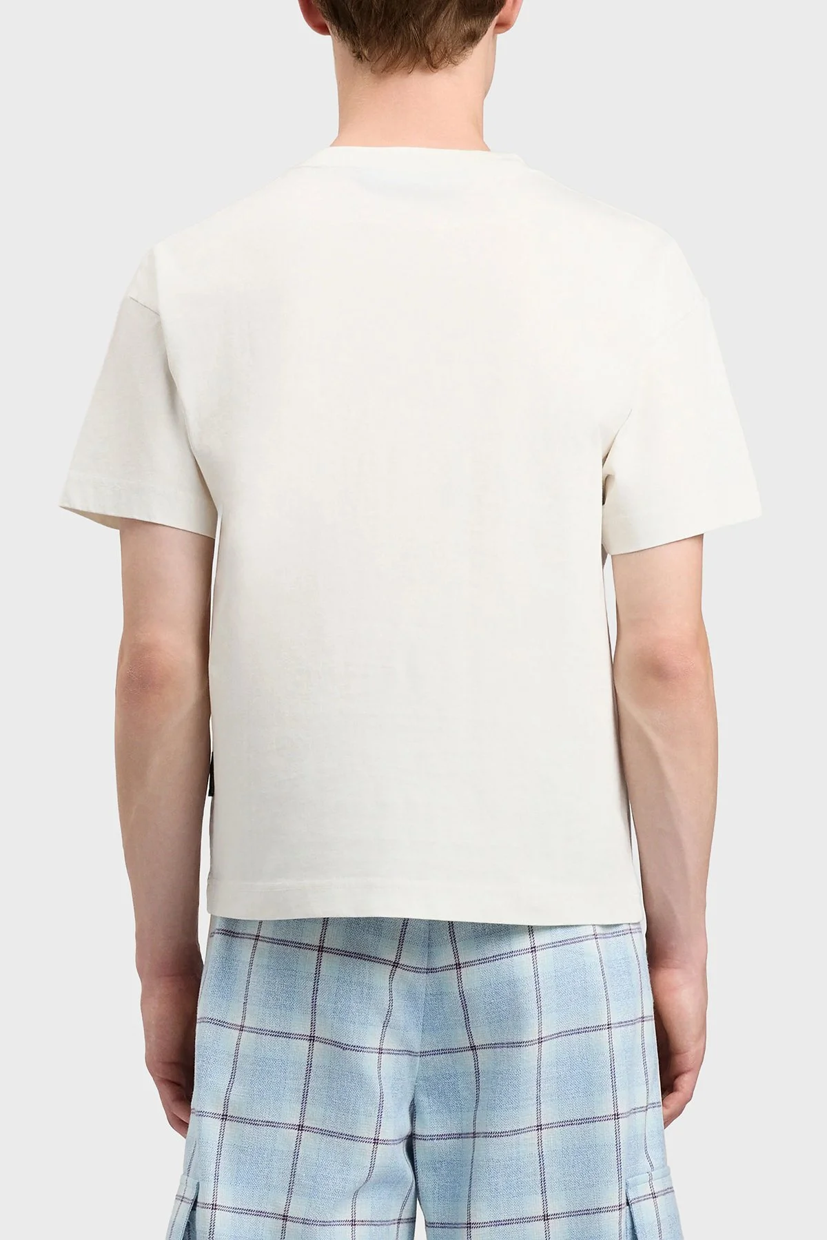 Palm Angels % 100 Pamuk Logo Baskılı Regular Fit Bisiklet Yaka Erkek T Shirt PMAA109S26JER008 EKRU - 3