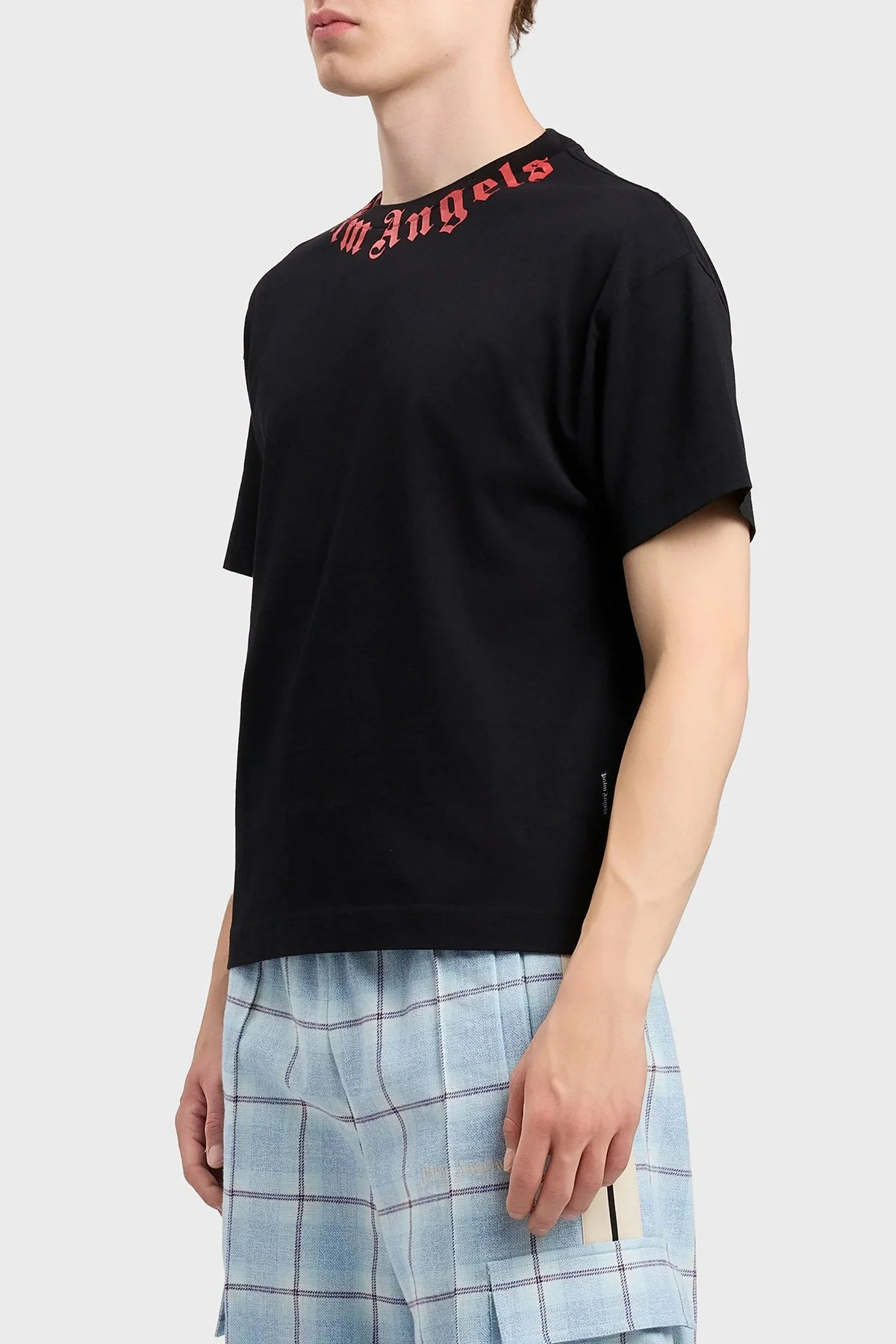 Palm Angels % 100 Pamuk Logo Baskılı Regular Fit Bisiklet Yaka Erkek T Shirt PMAA109S26JER008 SİYAH - 4