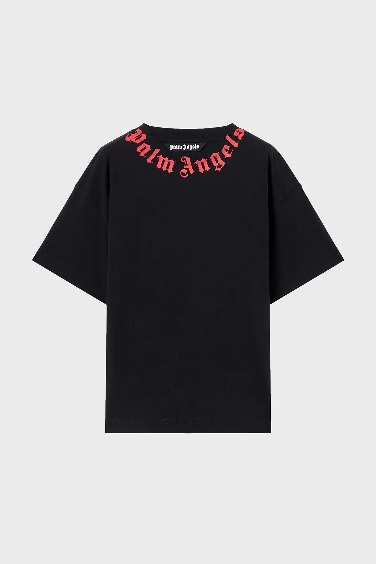 Palm Angels % 100 Pamuk Logo Baskılı Regular Fit Bisiklet Yaka Erkek T Shirt PMAA109S26JER008 SİYAH - 6