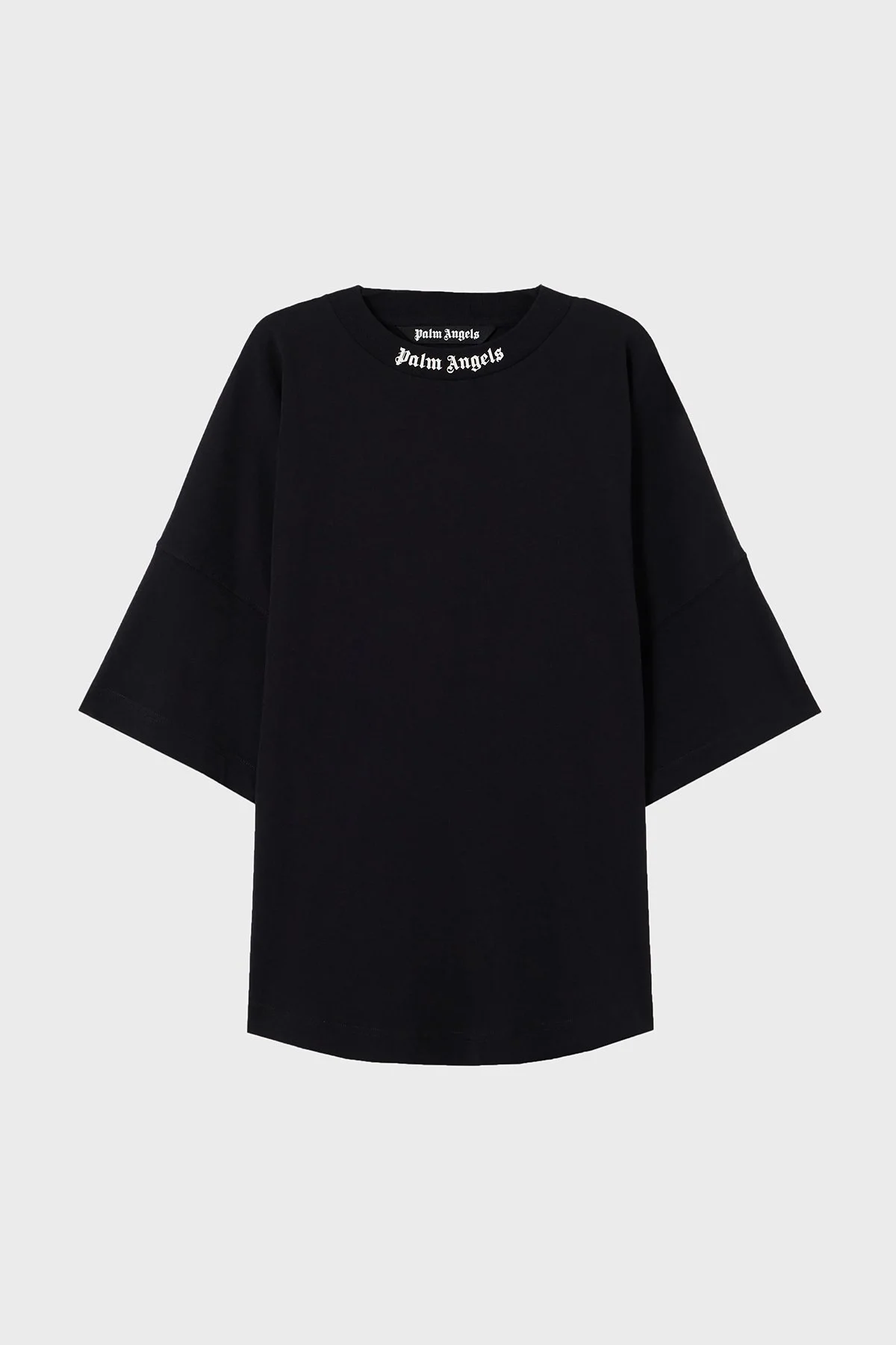 Palm Angels % 100 Pamuk Oversize Fit Logo Baskılı Bisiklet Yaka Erkek T Shirt PMAA10BS26JER001 SİYAH - 6