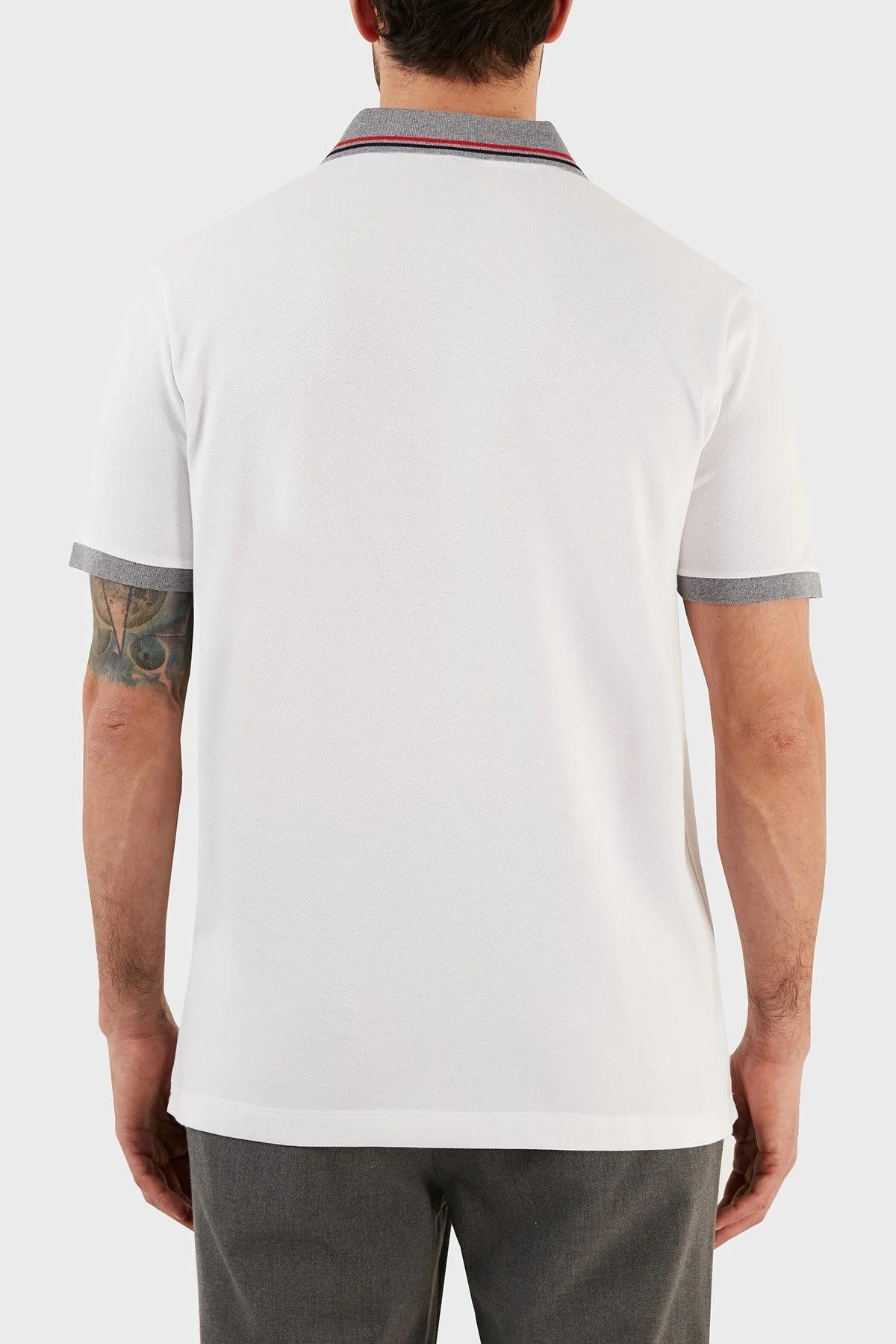 Paul & Shark % 100 Organik Pamuk Regular Fit Düğmeli Erkek Polo T Shirt 12311744 010 BEYAZ - 6