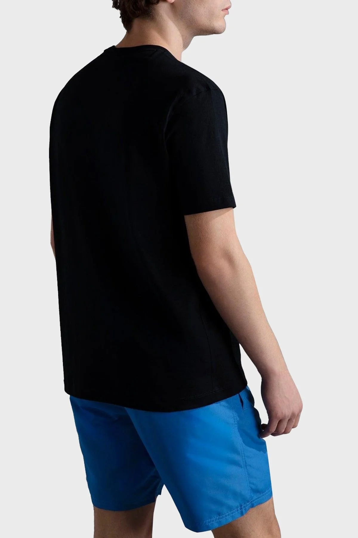 Paul & Shark % 100 Pamuk Regular Fit Bisiklet Yaka Baskılı Erkek T Shirt 24411041 011 SİYAH - 8