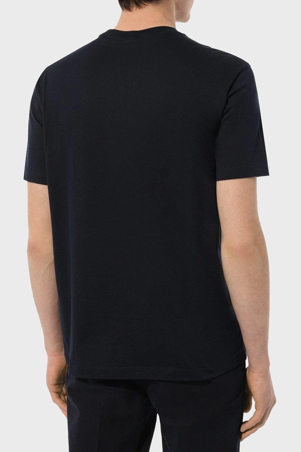 Paul & Shark % 100 Pamuk Regular Fit Bisiklet Yaka Baskılı Erkek T Shirt 24411041 013 LACİVERT - 3