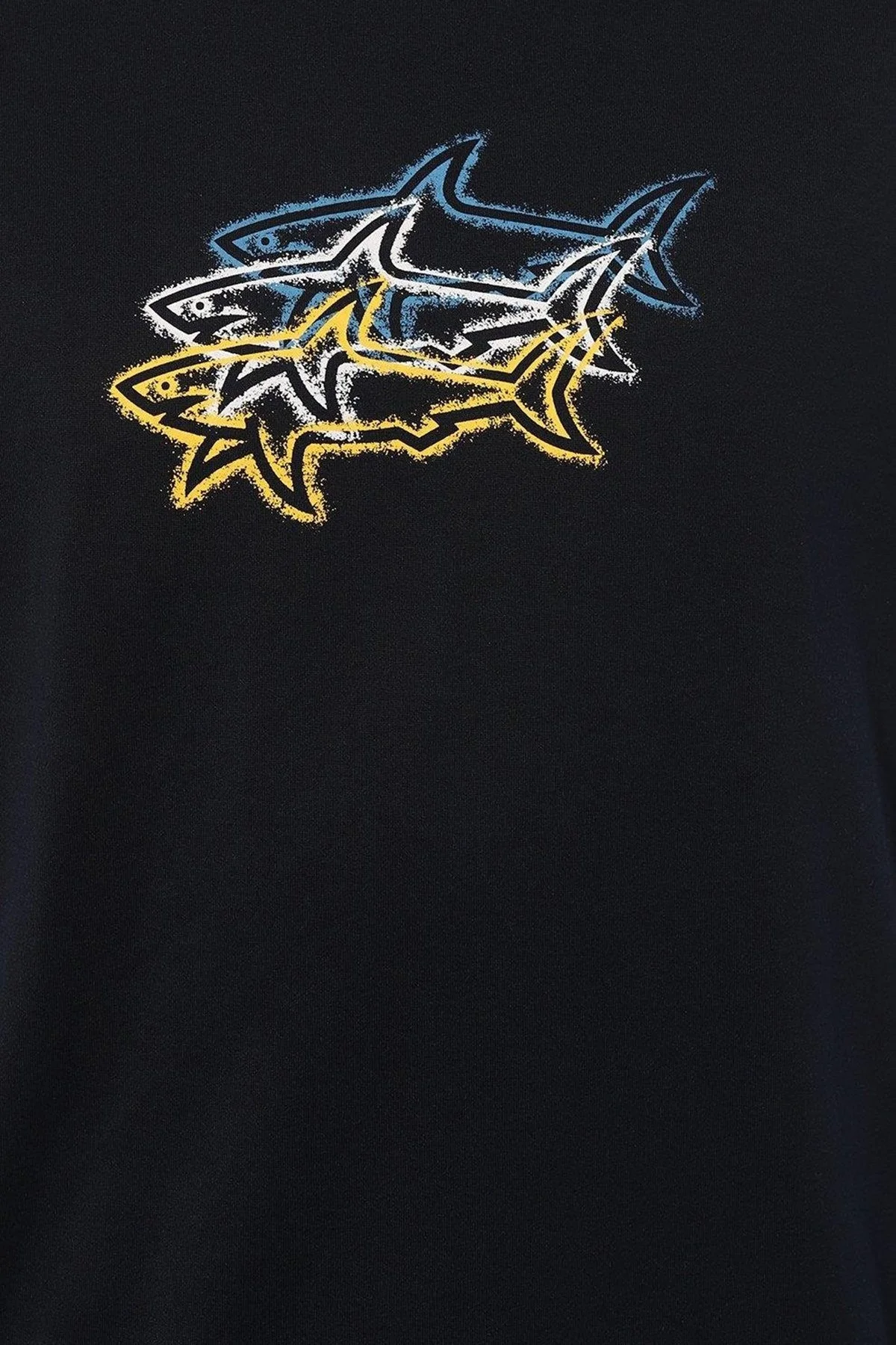 Paul & Shark % 100 Pamuk Regular Fit Bisiklet Yaka Baskılı Erkek T Shirt 24411041 013 LACİVERT - 4