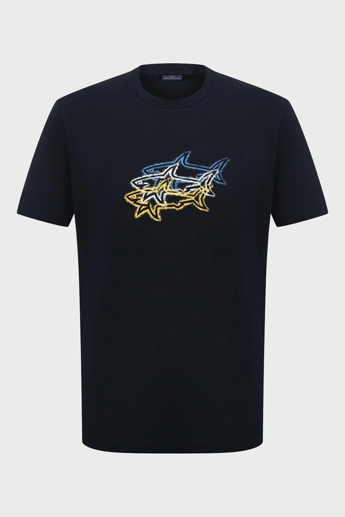 Paul & Shark % 100 Pamuk Regular Fit Bisiklet Yaka Baskılı Erkek T Shirt 24411041 013 LACİVERT - 2
