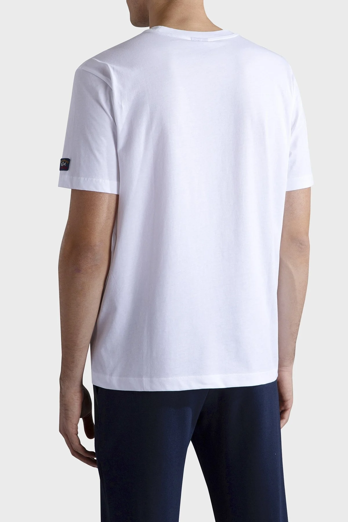 Paul & Shark % 100 Pamuk Regular Fit Bisiklet Yaka Erkek T Shirt 23411198 010 BEYAZ - 3