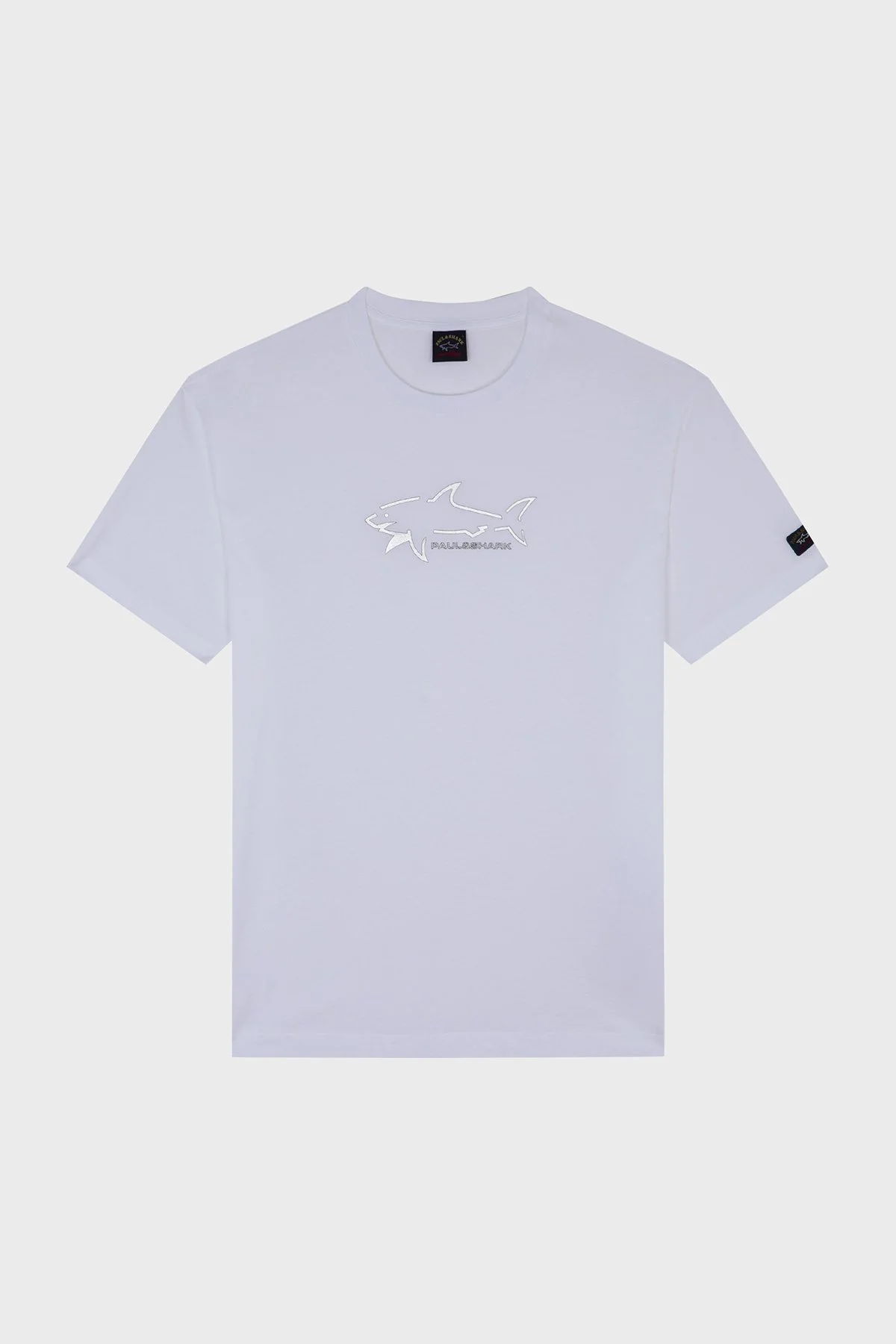 Paul & Shark % 100 Pamuk Regular Fit Bisiklet Yaka Erkek T Shirt 23411198 010 BEYAZ - 5