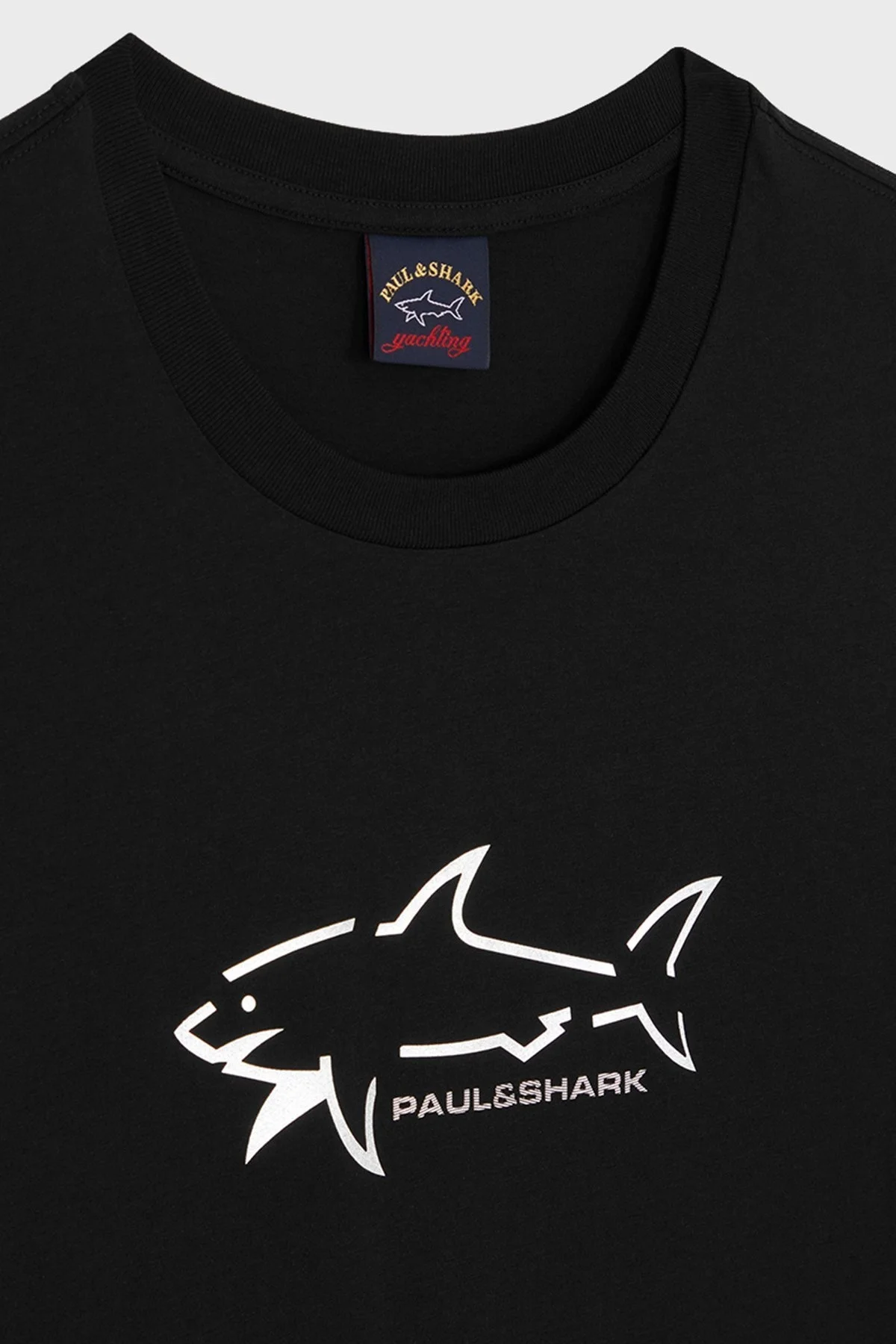 Paul & Shark % 100 Pamuk Regular Fit Bisiklet Yaka Erkek T Shirt 23411198 011 SİYAH - 2
