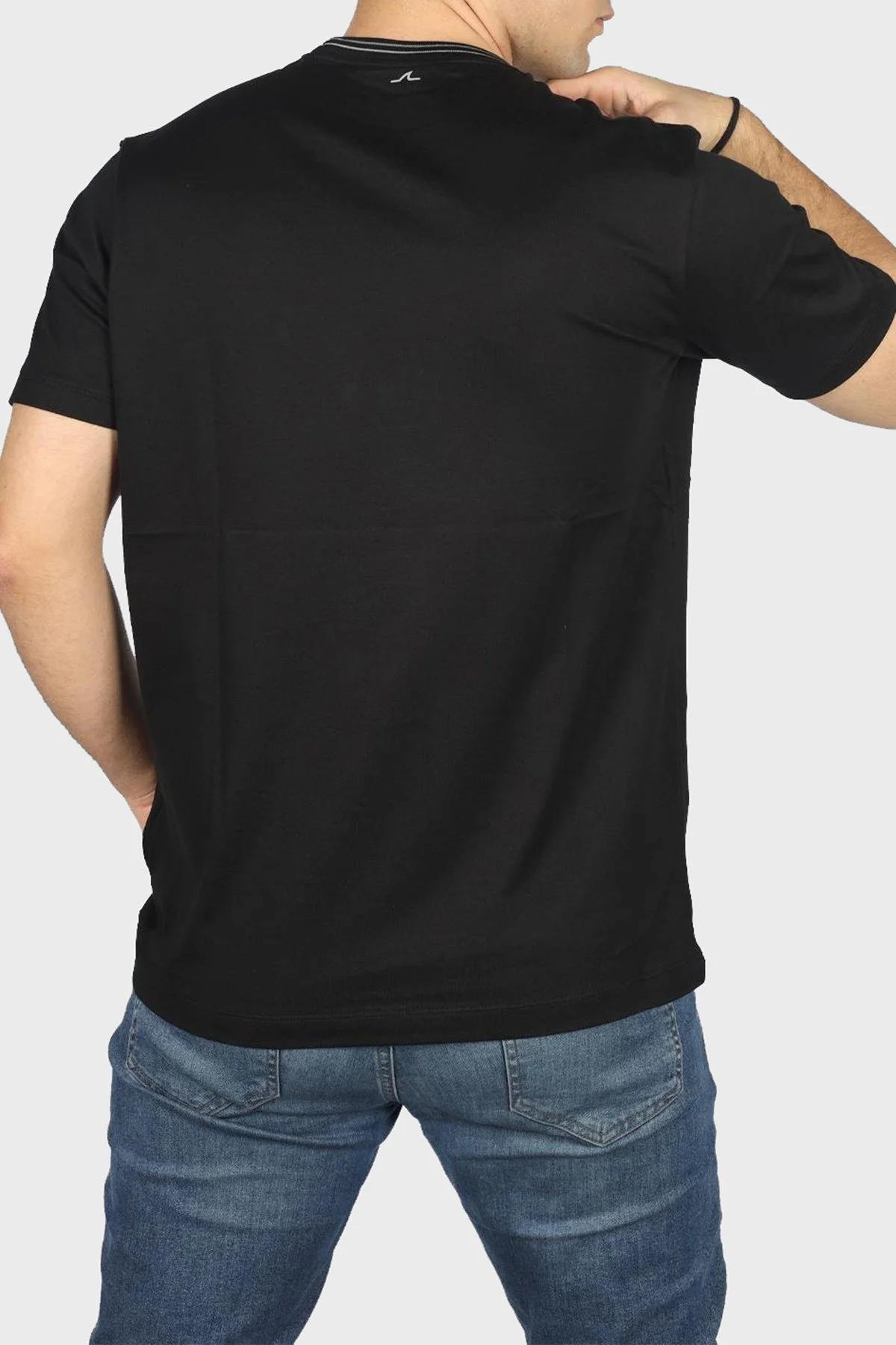 Paul & Shark % 100 Pamuk Regular Fit Bisiklet Yaka Erkek T Shirt 24411027 011 SİYAH - 2