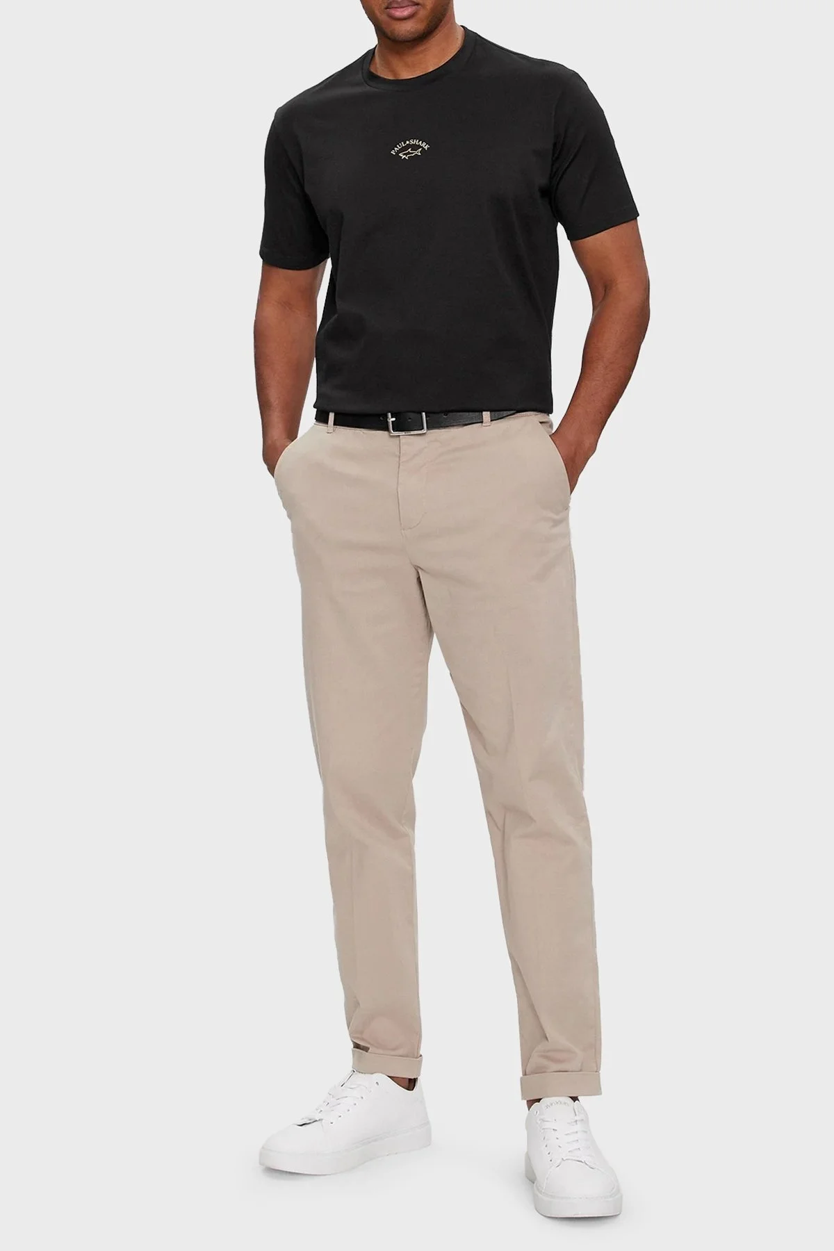 Paul & Shark % 100 Pamuk Regular Fit Bisiklet Yaka Erkek T Shirt 24411033 011 SİYAH - 2