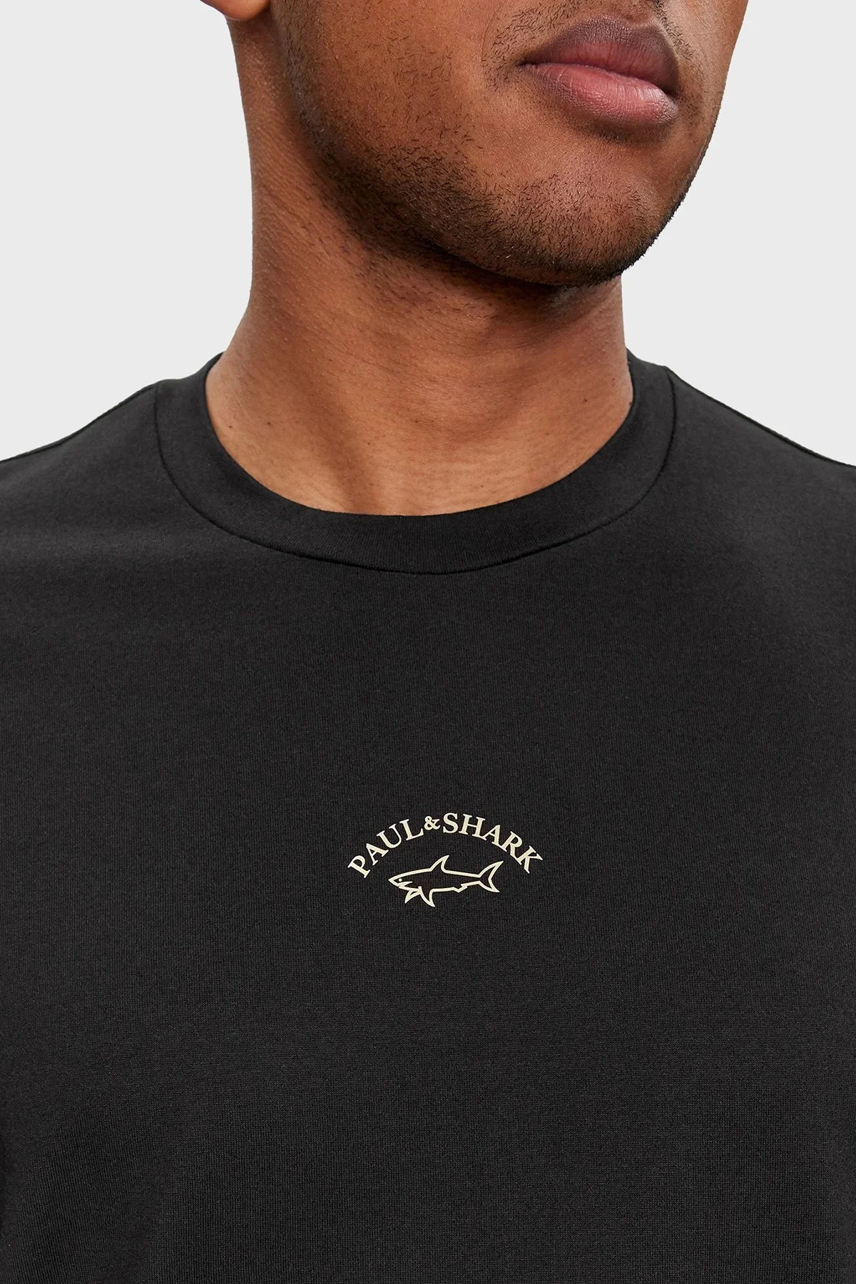 Paul & Shark % 100 Pamuk Regular Fit Bisiklet Yaka Erkek T Shirt 24411033 011 SİYAH - 4