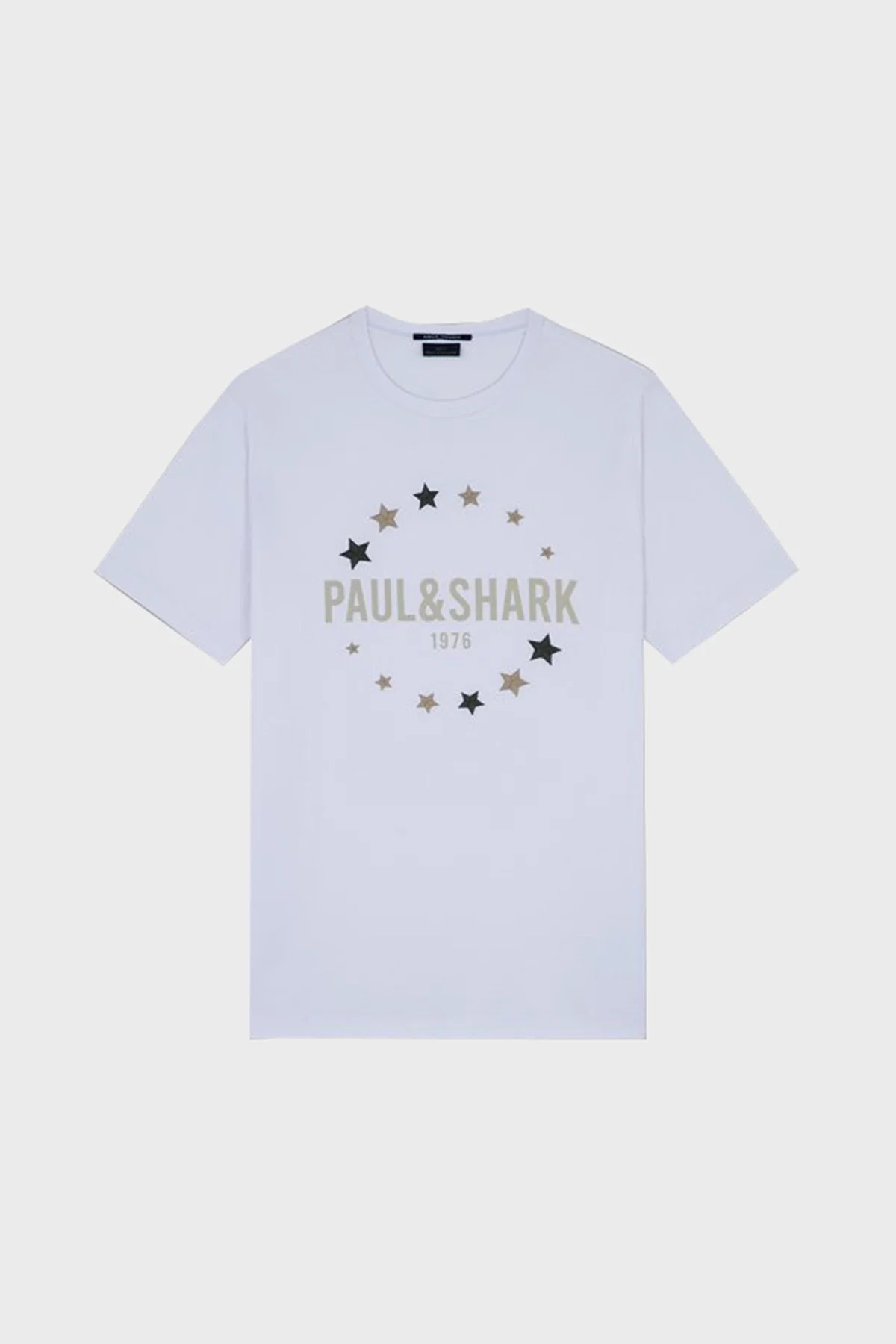 Paul & Shark % 100 Pamuk Regular Fit Bisiklet Yaka Erkek T Shirt 24411044 010 BEYAZ - 5