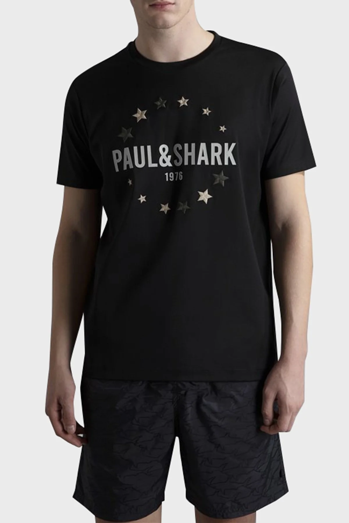 Paul & Shark % 100 Pamuk Regular Fit Bisiklet Yaka Erkek T Shirt 24411044 011 SİYAH - 1