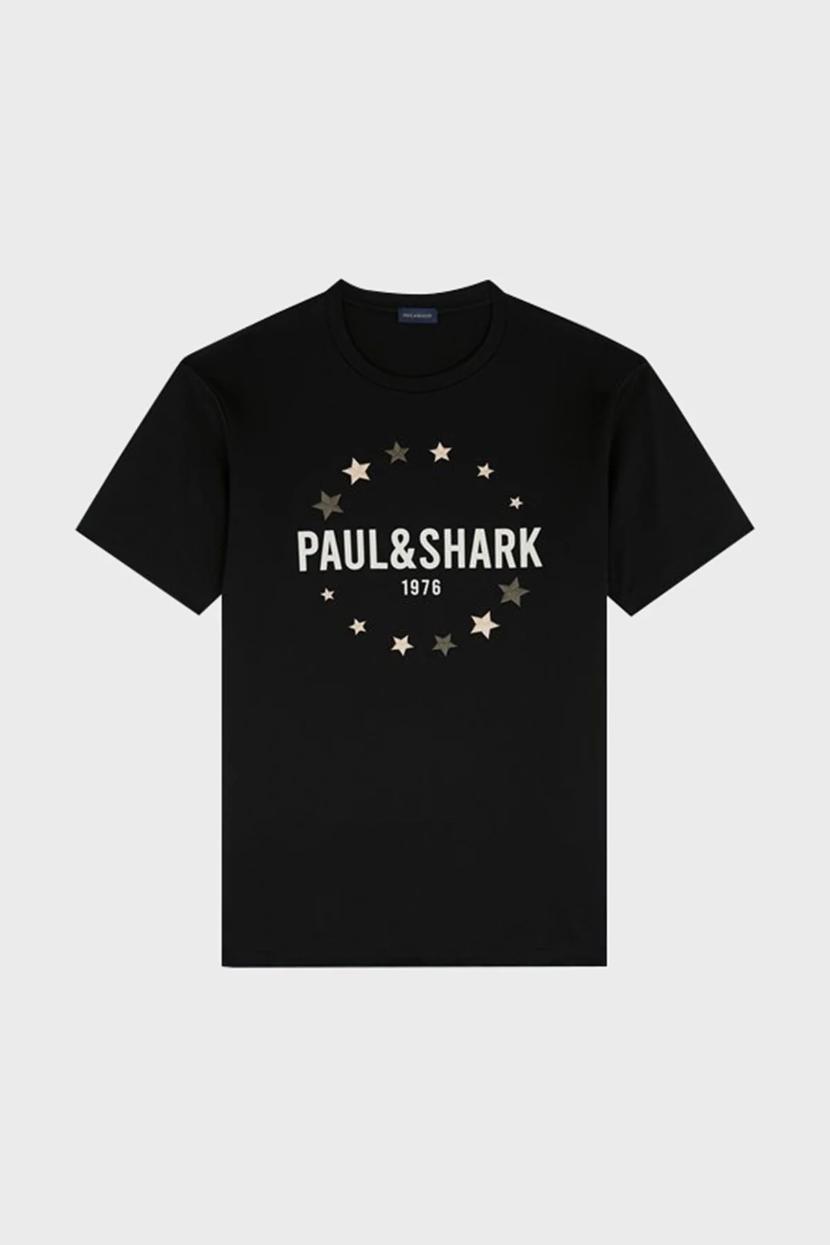 Paul & Shark % 100 Pamuk Regular Fit Bisiklet Yaka Erkek T Shirt 24411044 011 SİYAH - 5