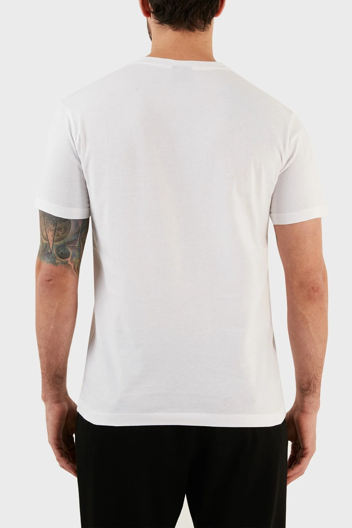 Paul & Shark % 100 Pamuk Regular Fit Bisiklet Yaka Erkek T Shirt C0P1002 010 BEYAZ - 12