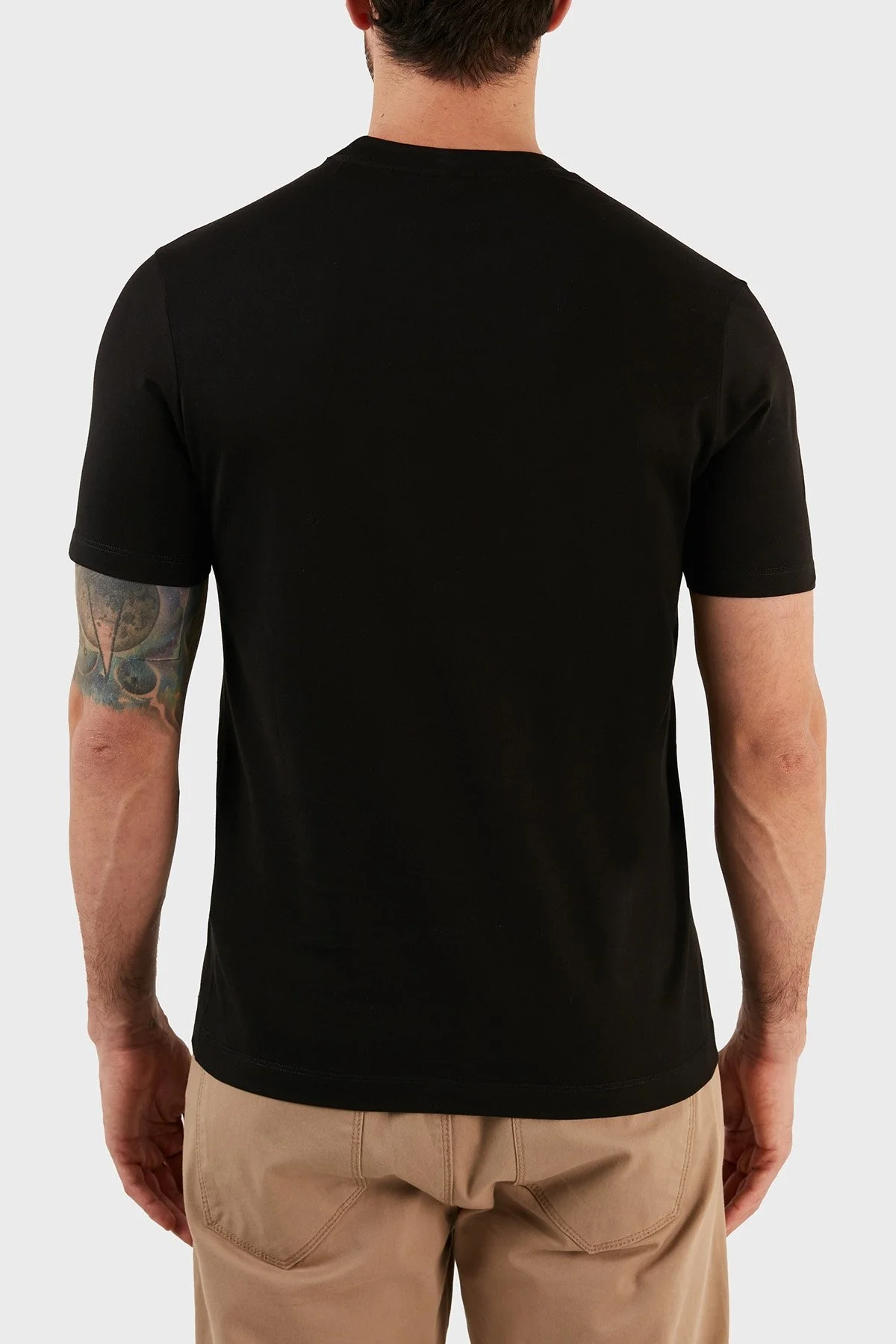 Paul & Shark % 100 Pamuk Regular Fit Bisiklet Yaka Erkek T Shirt C0P1002 011 SİYAH - 6