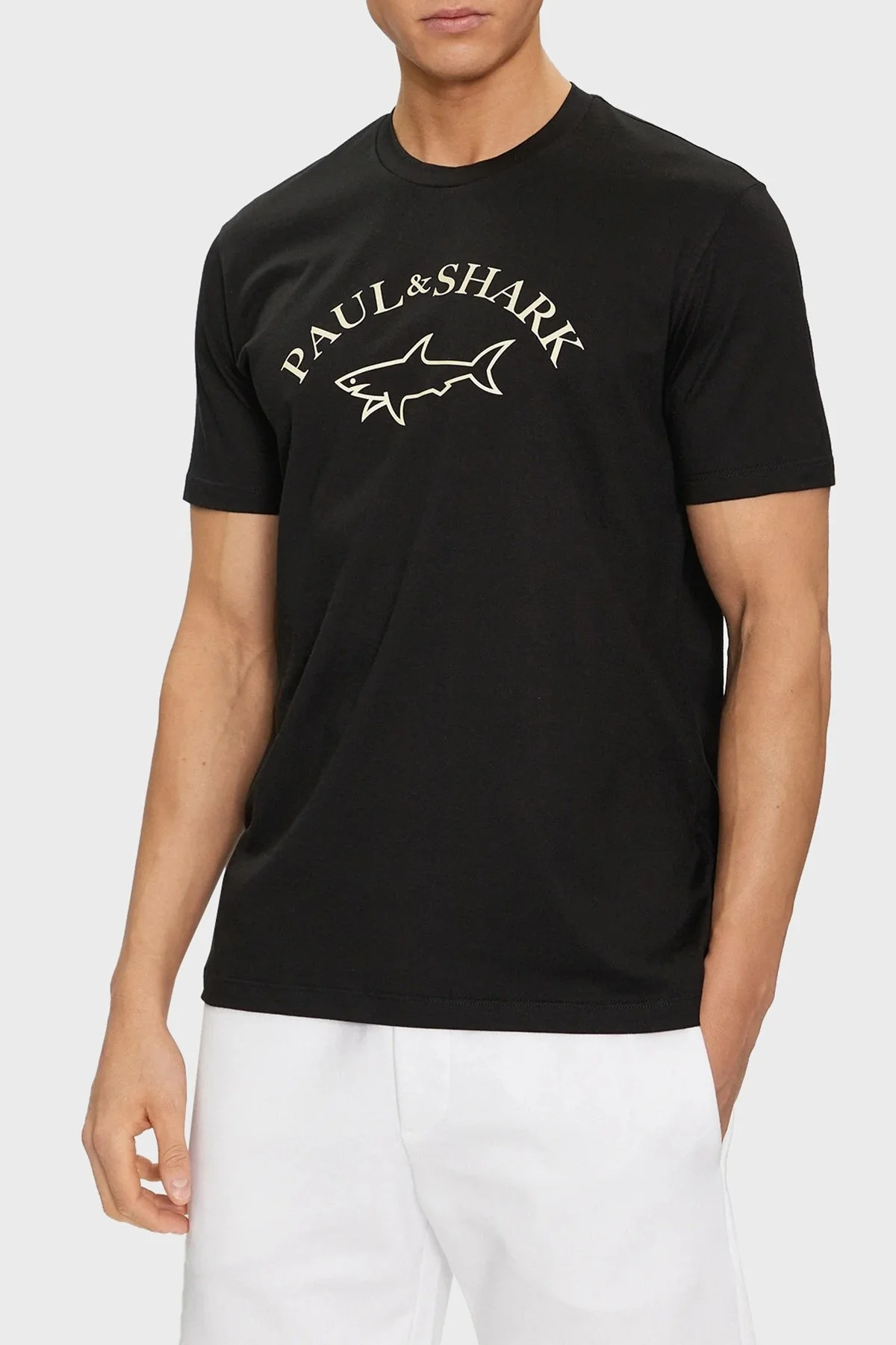 Paul & Shark % 100 Pamuk Regular Fit Bisiklet Yaka Logolu Erkek T Shirt 24411032 011 SİYAH - 1