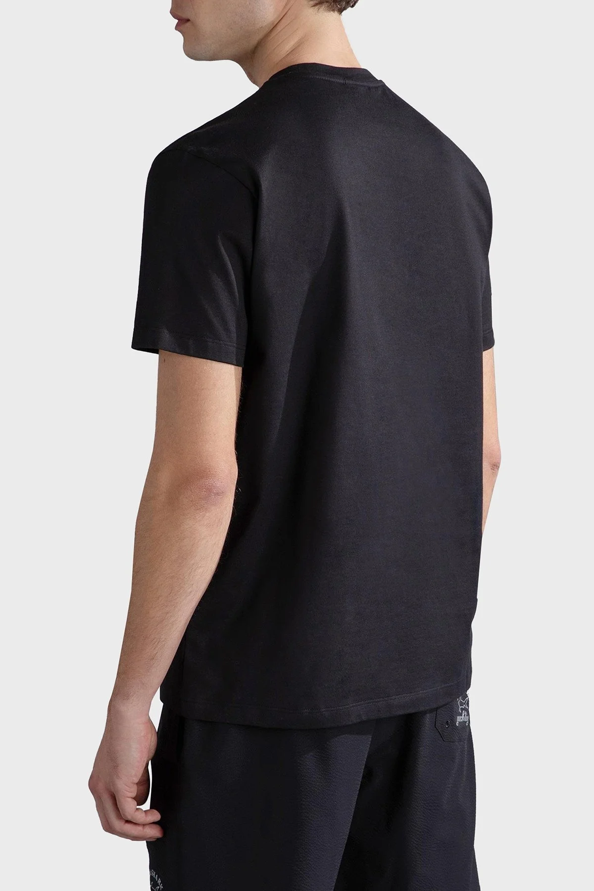 Paul & Shark % 100 Pamuk Regular Fit Bisiklet Yaka Logolu Erkek T Shirt 24411050 011 SİYAH - 3