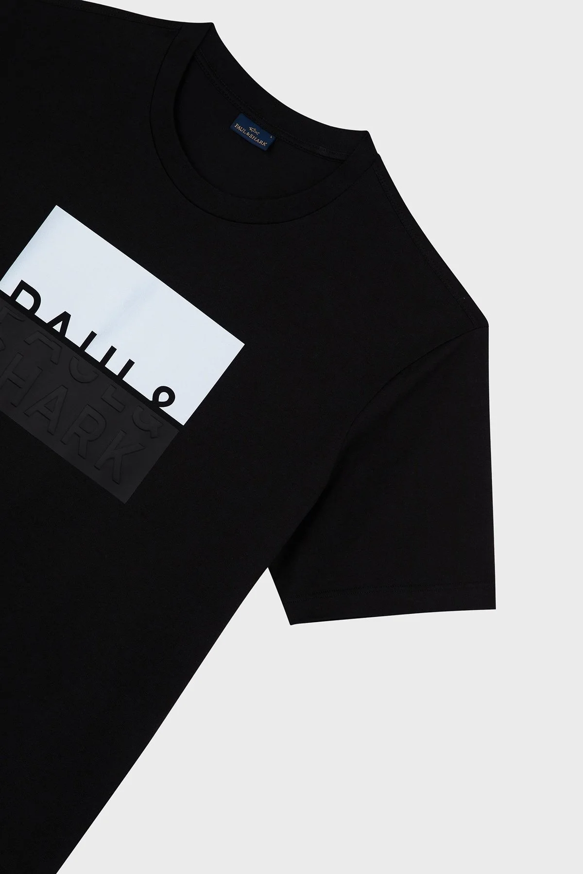 Paul & Shark % 100 Pamuk Regular Fit Bisiklet Yaka Logolu Erkek T Shirt 24411050 011 SİYAH - 5