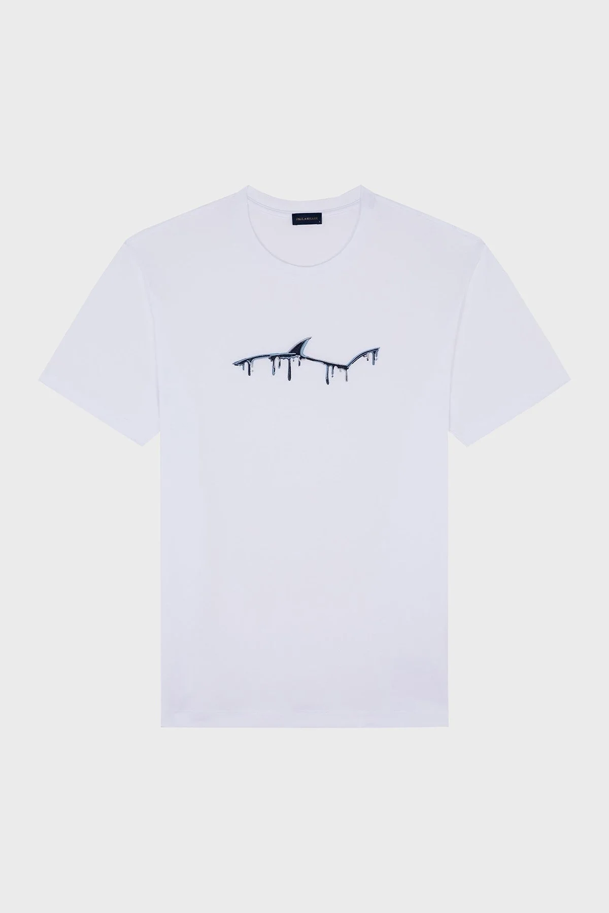 Paul & Shark % 100 Pamuk Regular Fit Bisiklet Yaka Logolu Erkek T Shirt 24411052 010 BEYAZ - 5