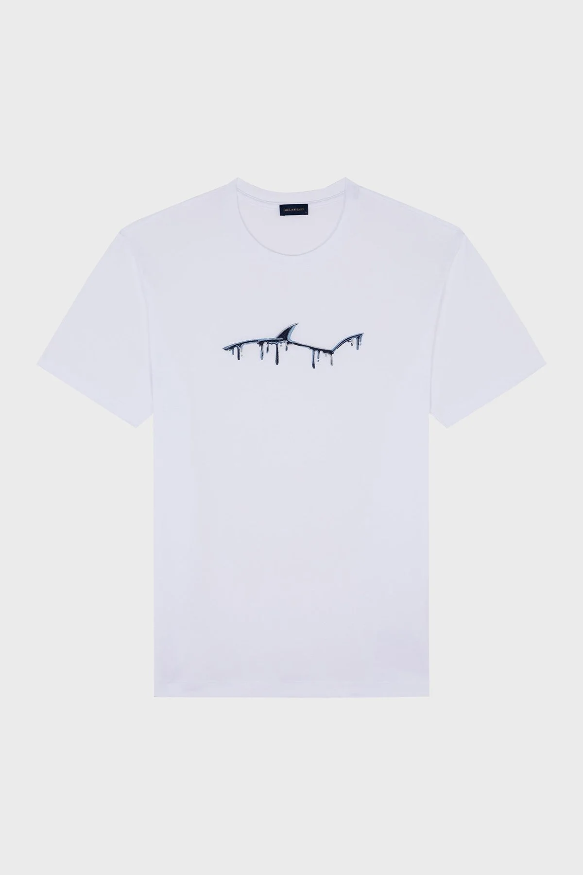 Paul & Shark % 100 Pamuk Regular Fit Bisiklet Yaka Logolu Erkek T Shirt 24411052 010 BEYAZ - 5