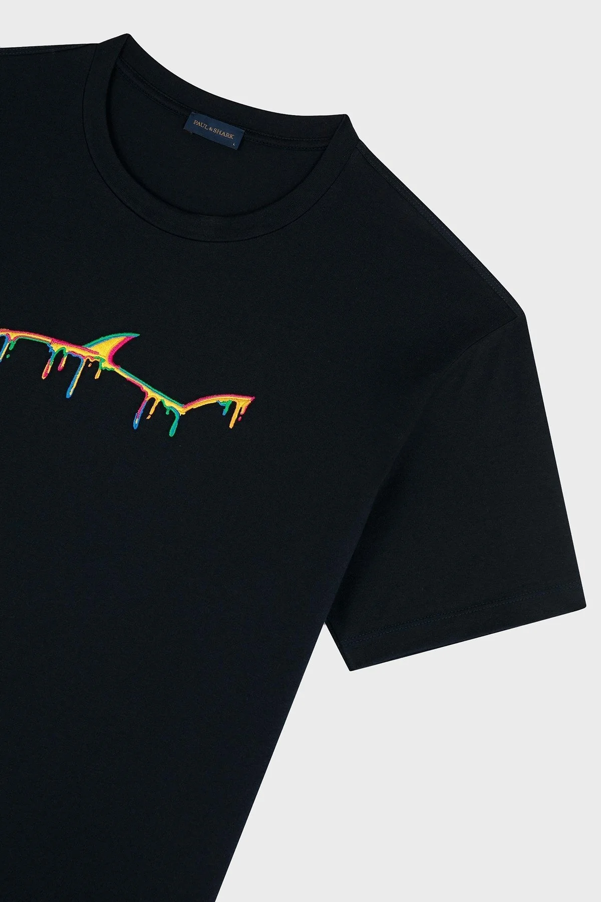 Paul & Shark % 100 Pamuk Regular Fit Bisiklet Yaka Logolu Erkek T Shirt 24411052 013 LACİVERT - 5