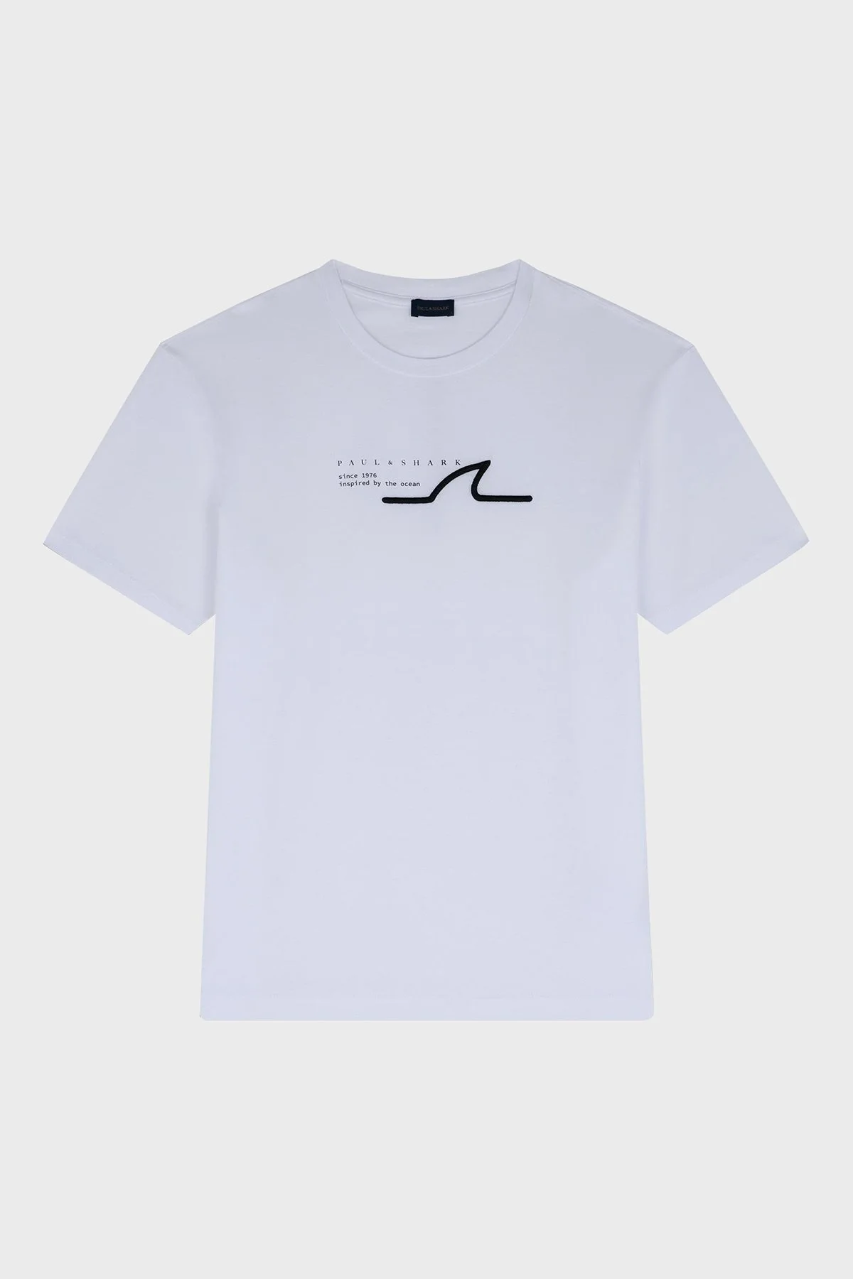 Paul & Shark % 100 Pamuk Regular Fit Bisiklet Yaka Logolu Erkek T Shirt 24411053 010 BEYAZ - 5