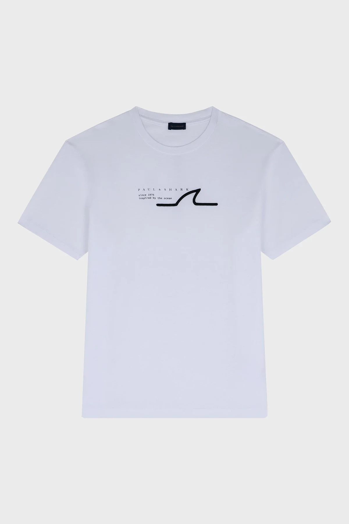 Paul & Shark % 100 Pamuk Regular Fit Bisiklet Yaka Logolu Erkek T Shirt 24411053 010 BEYAZ - 5