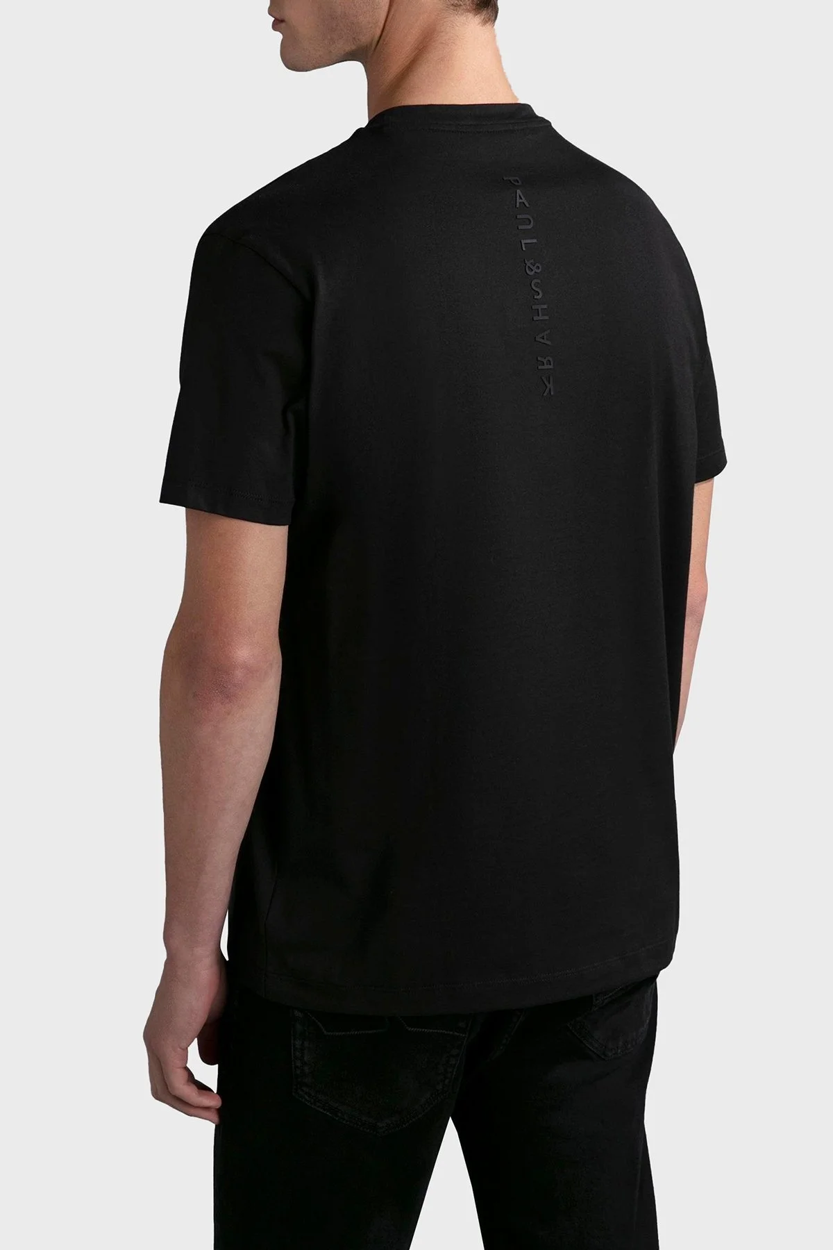 Paul & Shark % 100 Pamuk Regular Fit Bisiklet Yaka Logolu Erkek T Shirt 24411053 011 SİYAH - 3