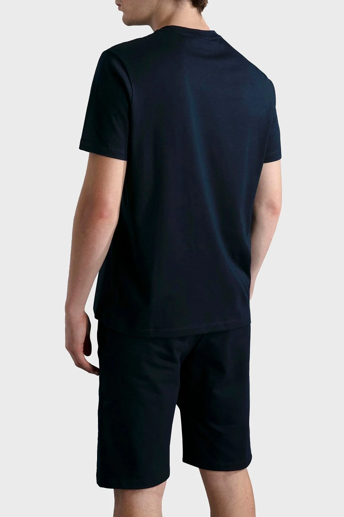 Paul & Shark % 100 Pamuk Regular Fit Bisiklet Yaka Logolu Erkek T Shirt 24411064 013 LACİVERT - 3