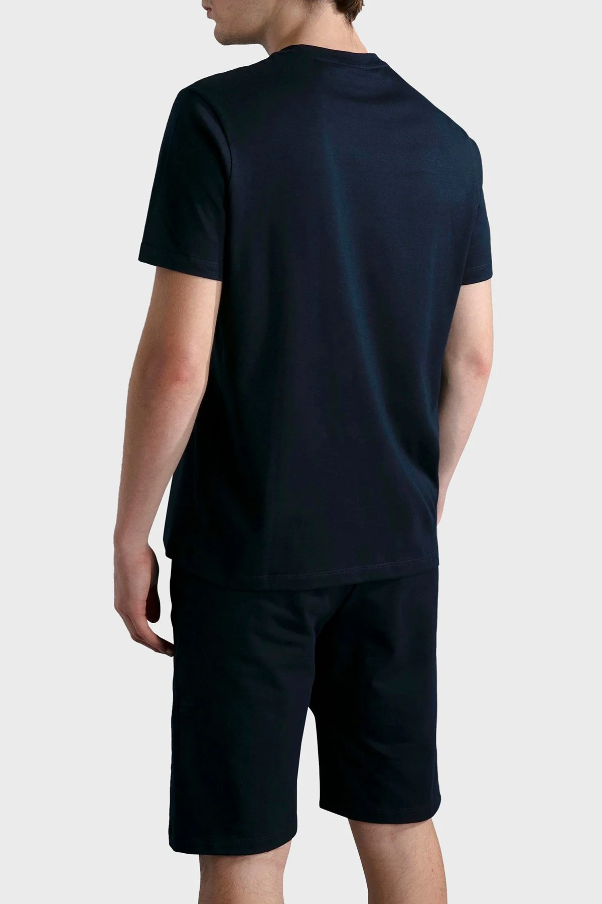 Paul & Shark % 100 Pamuk Regular Fit Bisiklet Yaka Logolu Erkek T Shirt 24411064 013 LACİVERT - 3