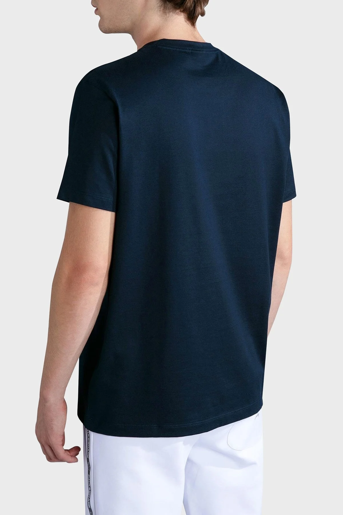 Paul & Shark % 100 Pamuk Regular Fit Bisiklet Yaka Logolu Erkek T Shirt 24411085 013 LACİVERT - 3