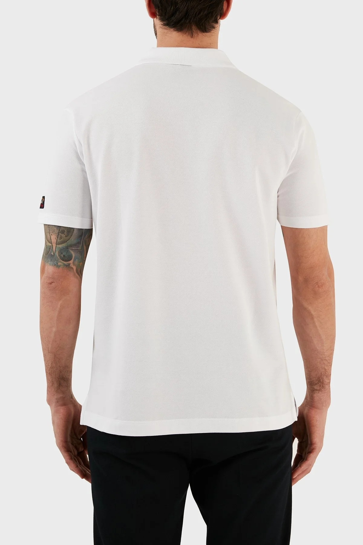 Paul & Shark % 100 Pamuk Regular Fit Düğmeli Erkek Polo T Shirt C0P1114 010 BEYAZ - 6