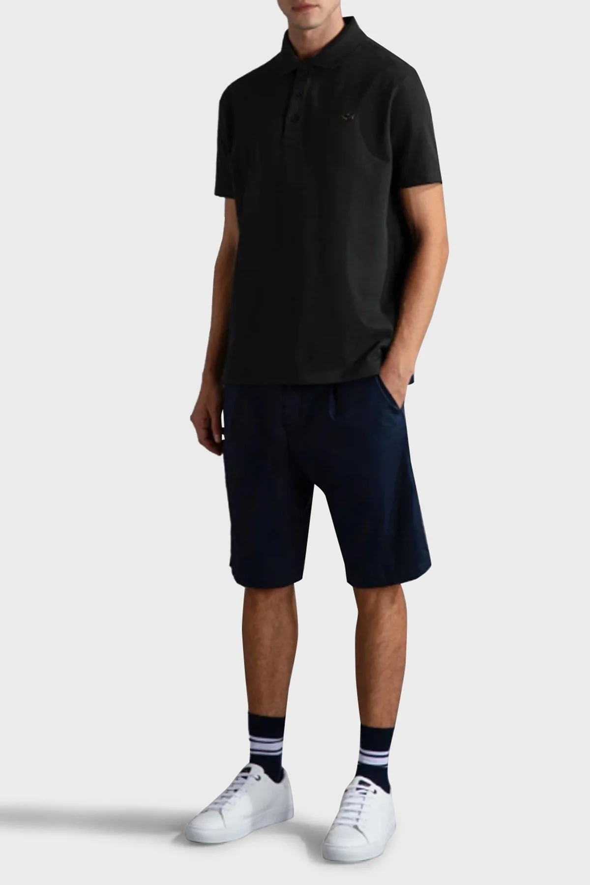 Paul & Shark % 100 Pamuk Regular Fit Düğmeli Erkek Polo Yaka T Shirt 24411247 011 SİYAH - 2