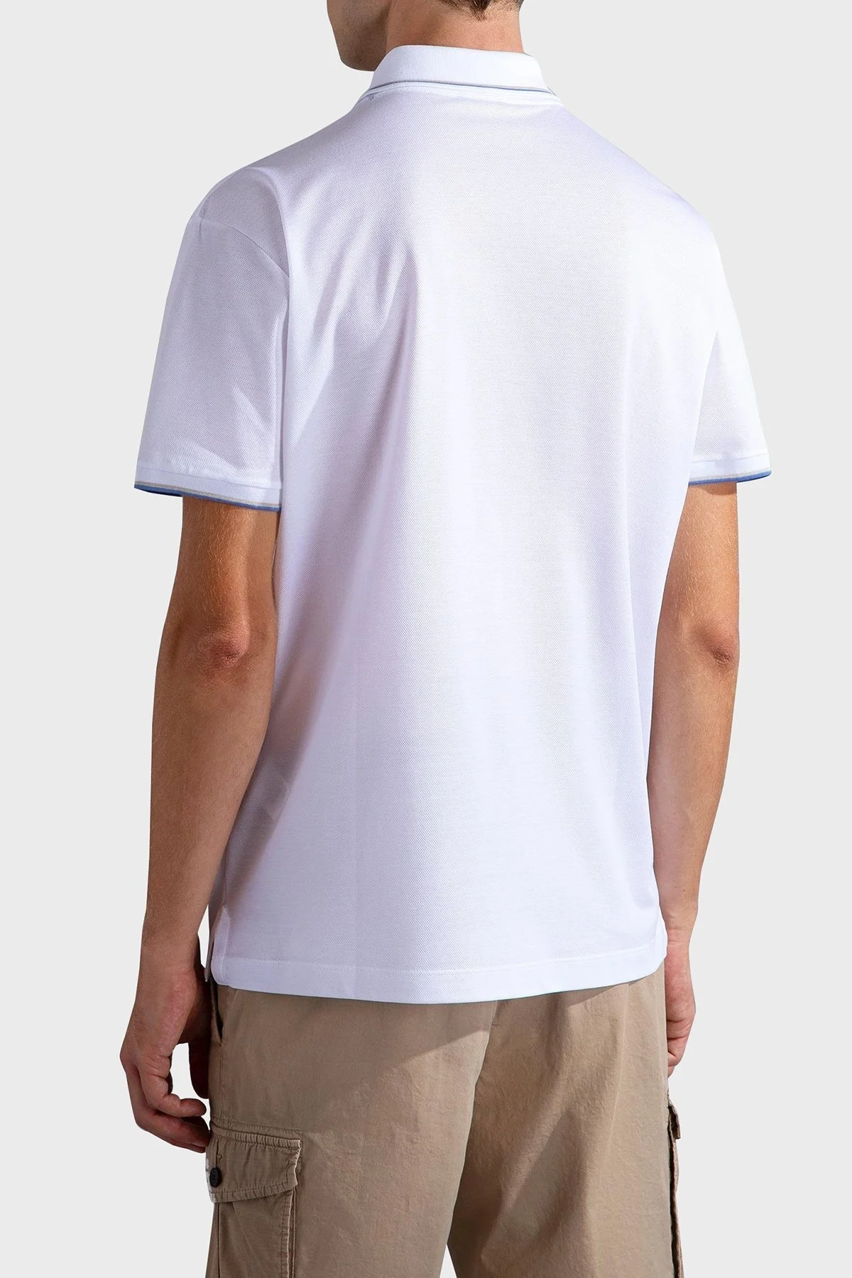 Paul & Shark % 100 Pamuk Regular Fit Düğmeli Erkek Polo Yaka T Shirt 24411259 010 BEYAZ - 3