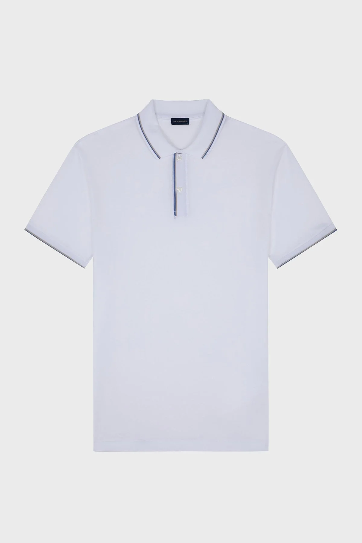 Paul & Shark % 100 Pamuk Regular Fit Düğmeli Erkek Polo Yaka T Shirt 24411259 010 BEYAZ - 6