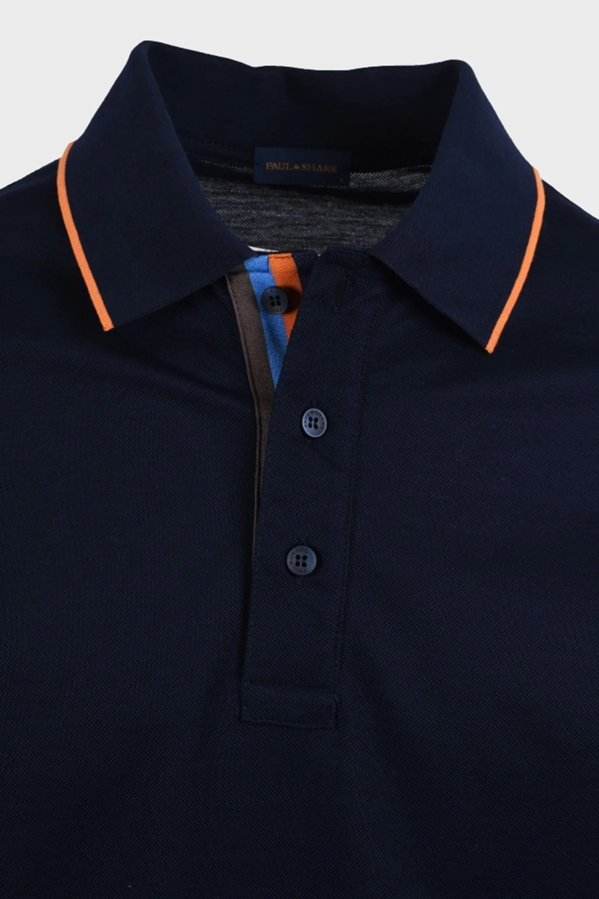 Paul & Shark % 100 Pamuk Regular Fit Düğmeli Erkek Polo Yaka T Shirt 24411261 013 LACİVERT - 3