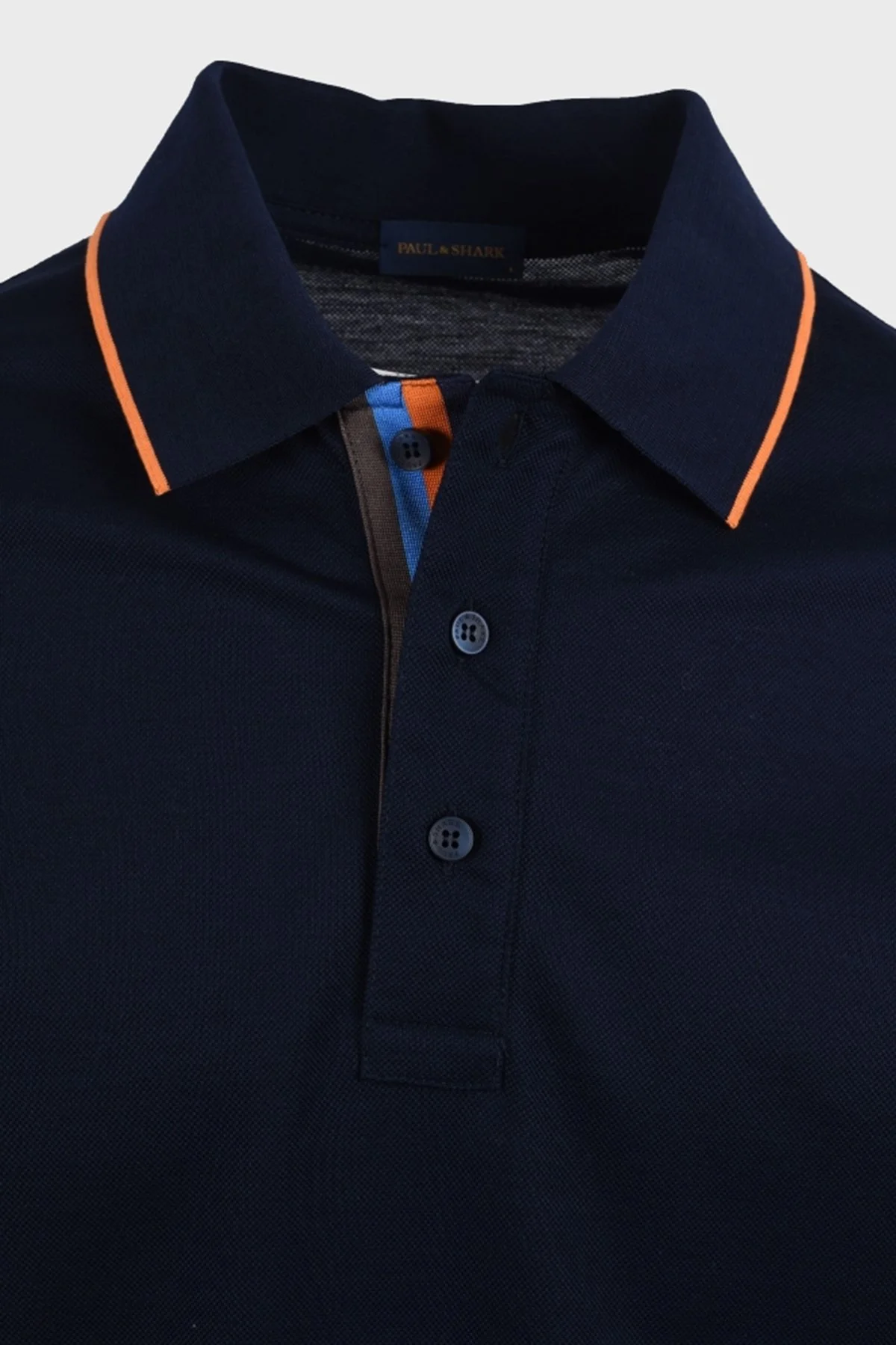 Paul & Shark % 100 Pamuk Regular Fit Düğmeli Erkek Polo Yaka T Shirt 24411261 013 LACİVERT - 3